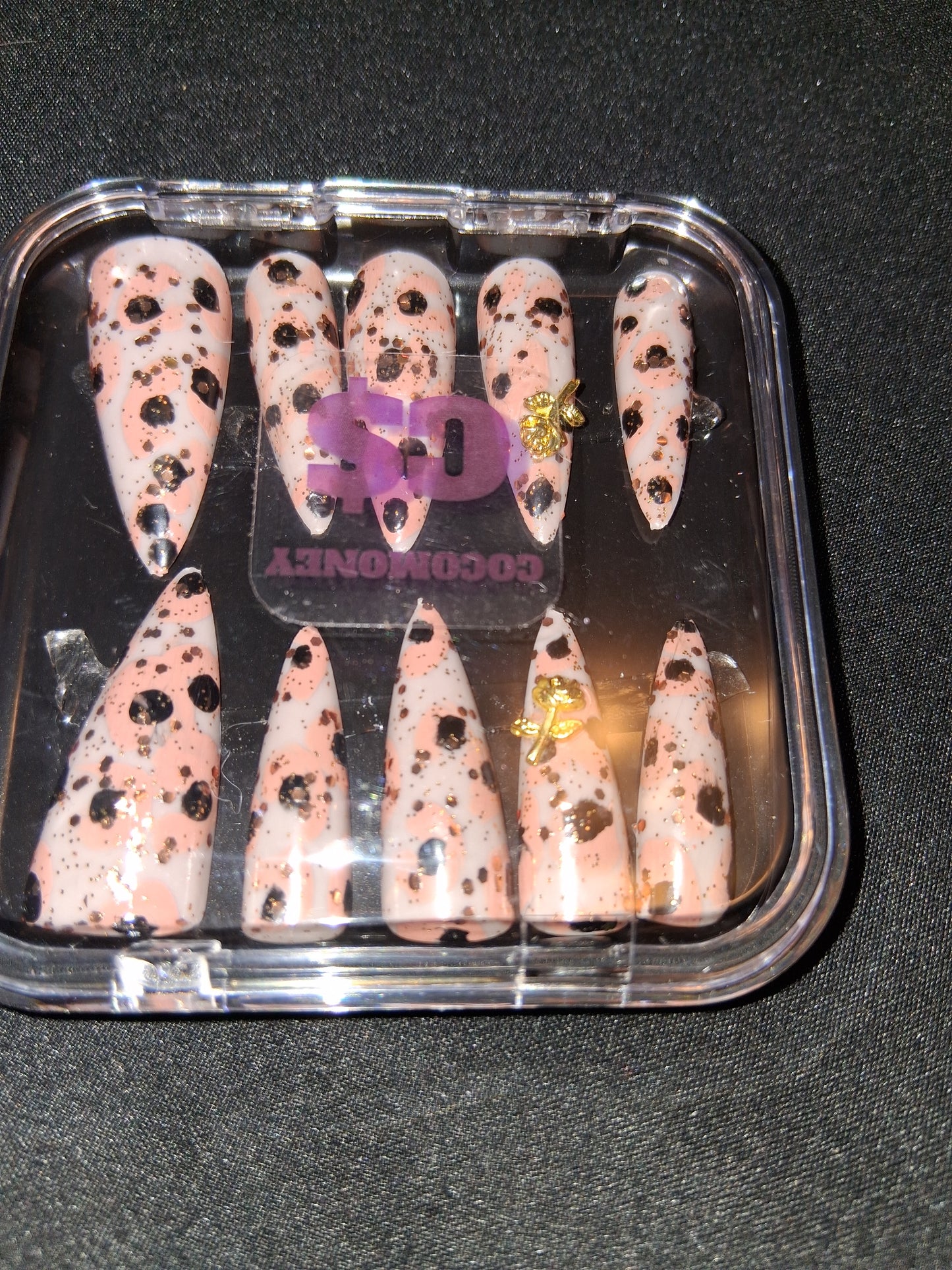 COCOMONEY NAILS CUSTOM ONE OF A KIND PIECES WITH NAIL BAG AND FREE GIFTS