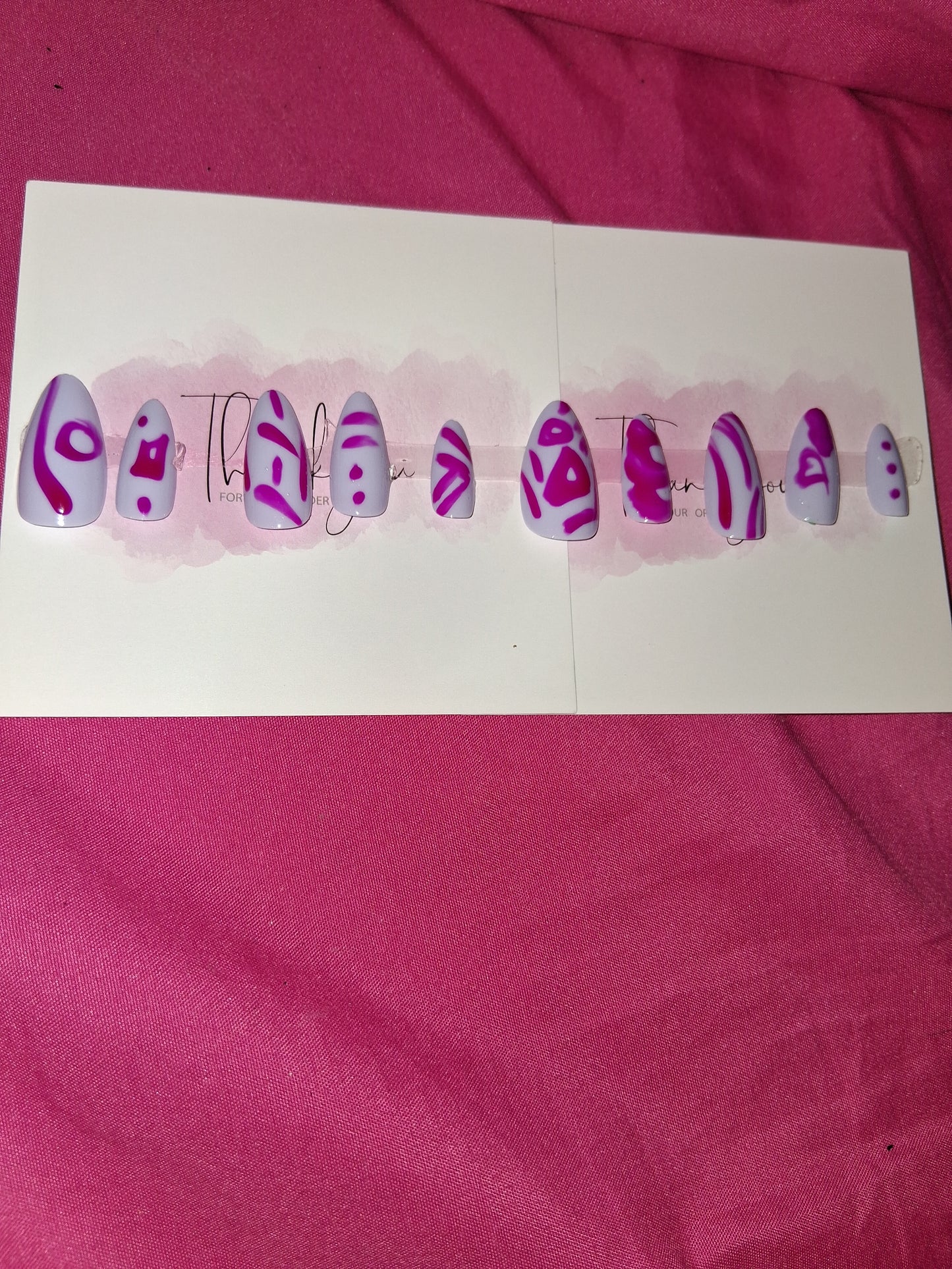 COCOMONEY NAILS CUSTOM 1 OF 1 GLUE ON PRESS ON COMES WITH FREE GIFTS #g7