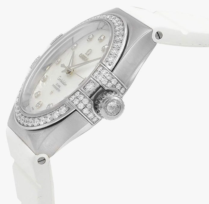Omega
Omega Constellation 18k White Gold MOP Dial Diamond Watch 123.57.35.20.55.005