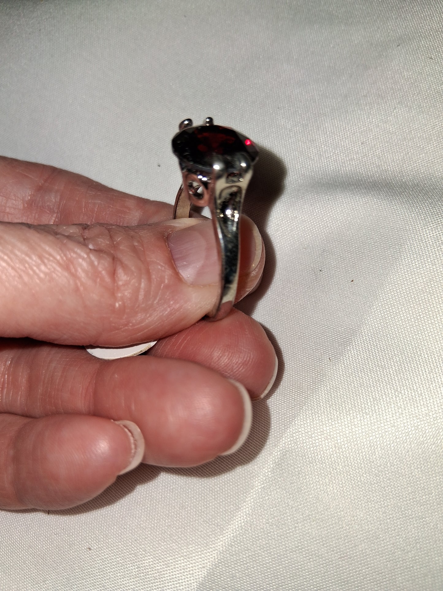 Sterling silver plated ring red COCOMONEY