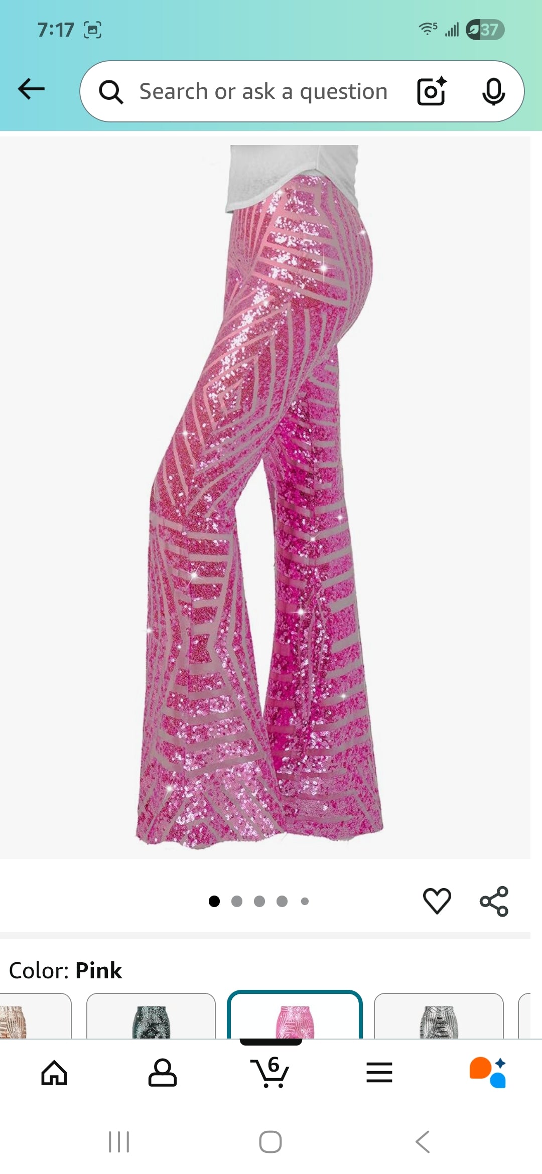 Sequin Flare Pants Sparkly Glitter High Waisted Bell Bottom Trousers Disco Party Clubwear