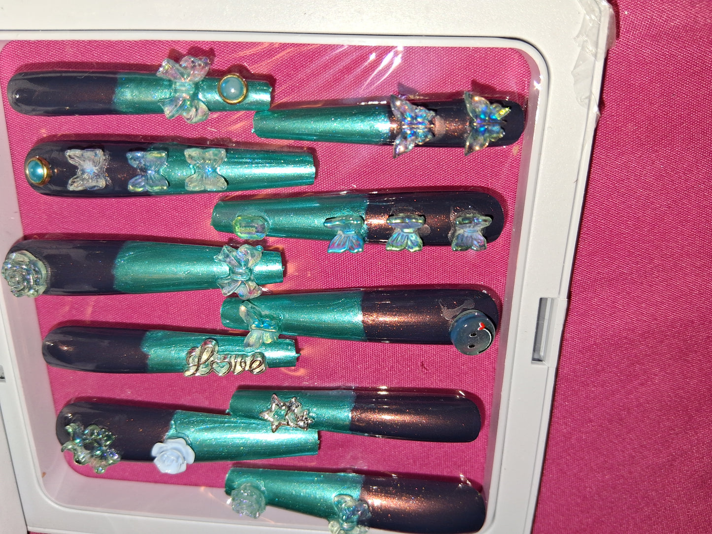 COCOMONEY NAILS CUSTOM 1 OF 1 GLUE ON PRESS ON COMES WITH FREE GIFTS #p15