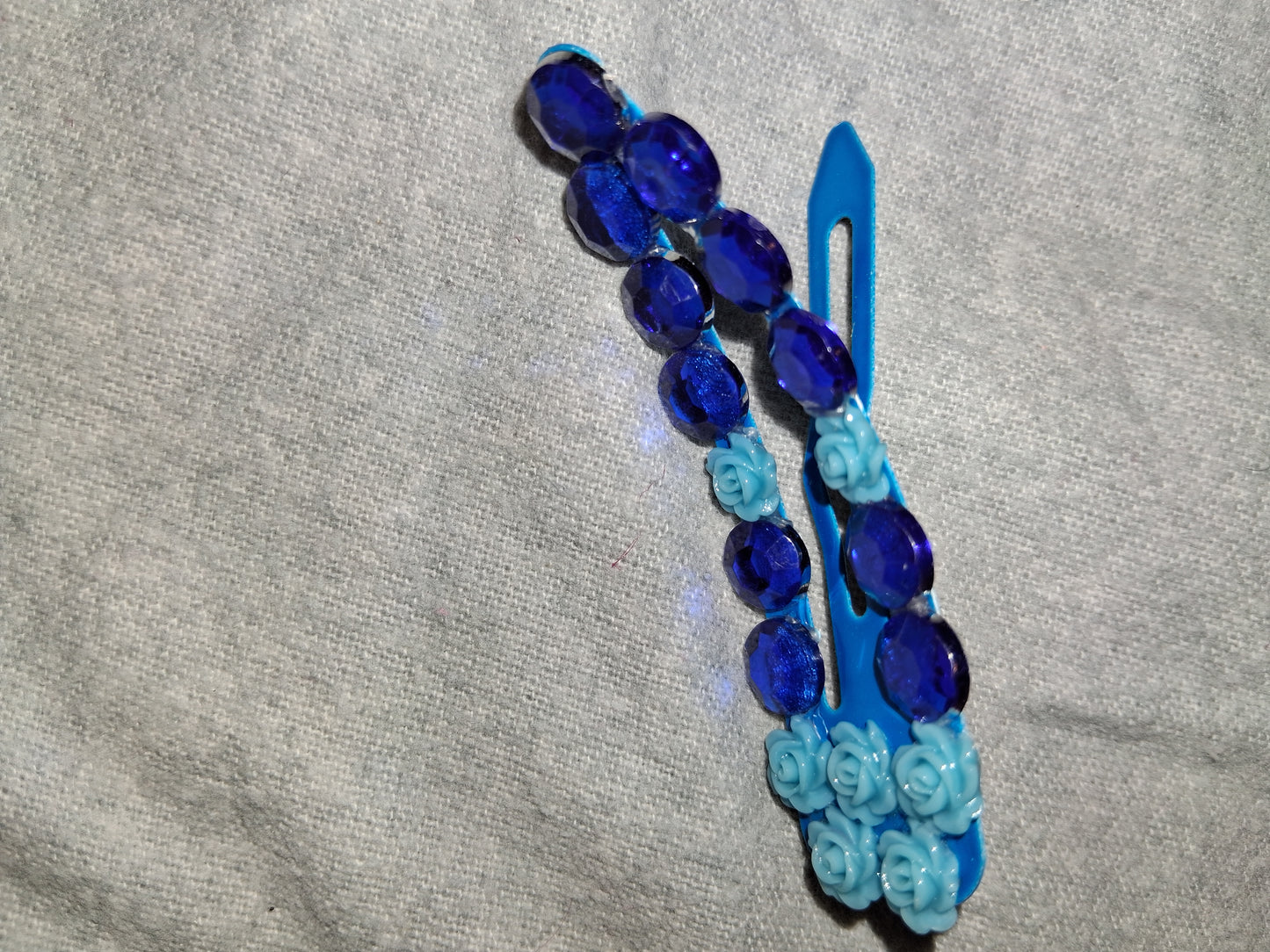 COCOMONEY HAIR CLIP 3INCH CUSTOM 1 OF A KIND PIECE with gemstones