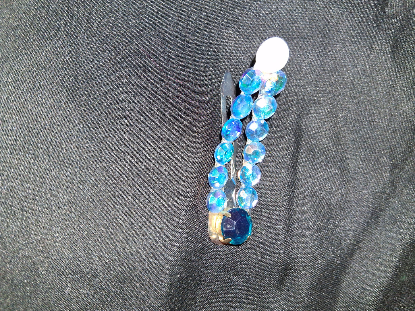 COCOMONEY HAIR CLIP 3INCH CUSTOM 1 OF A KIND PIECE with gemstones