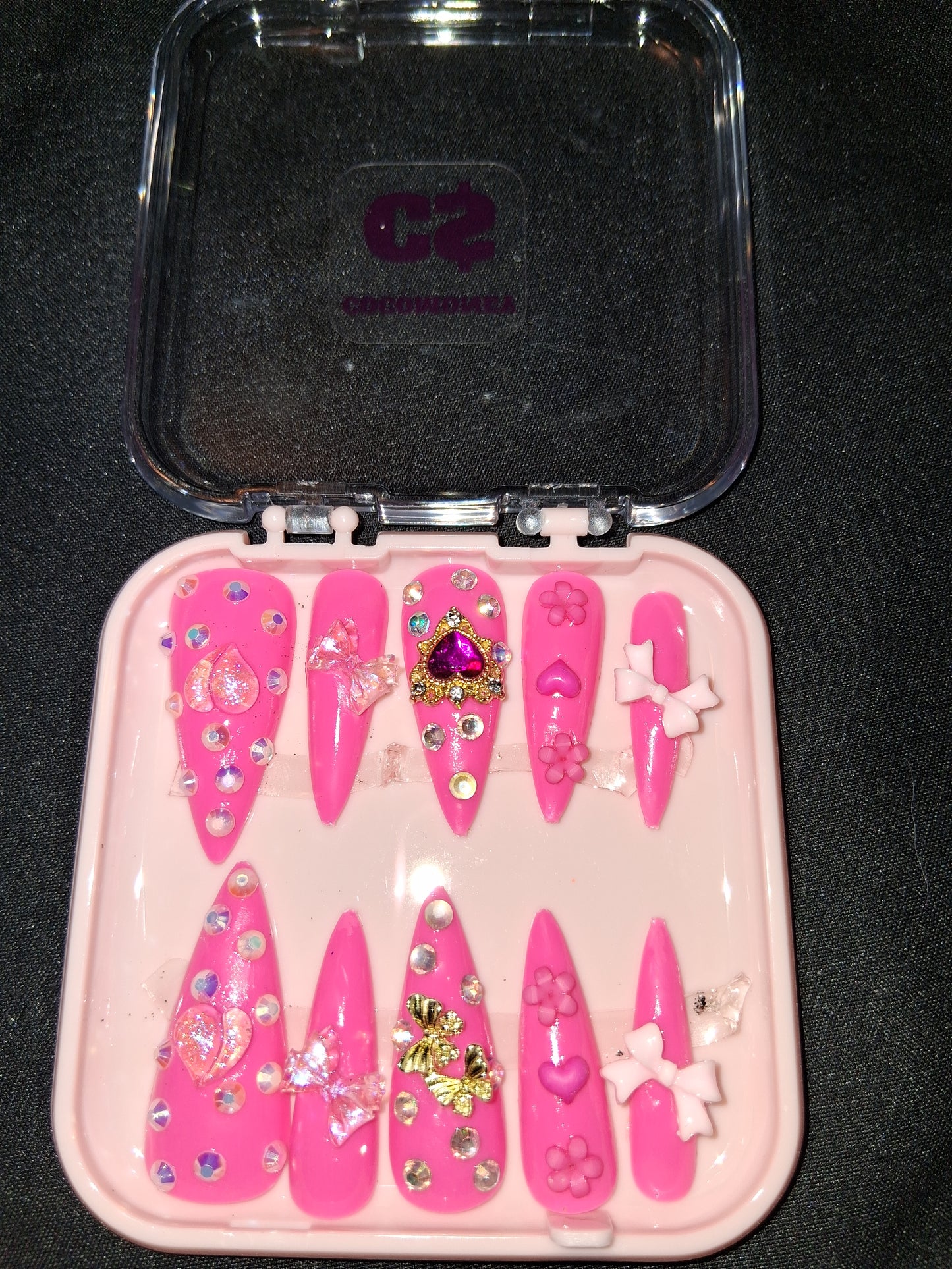 COCOMONEY NAILS CUSTOM 1 OF A KIND PIECES ACRYLIC COMES WITH FREE GIFTS