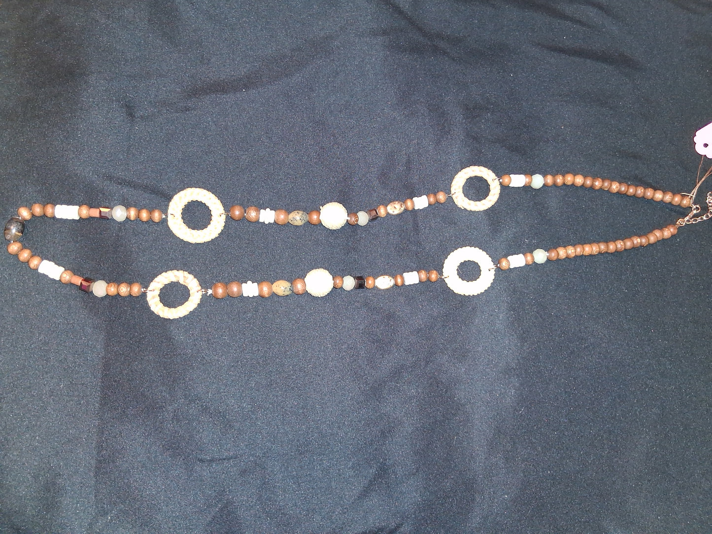 COCOMONEY NECKLACE wood 34in