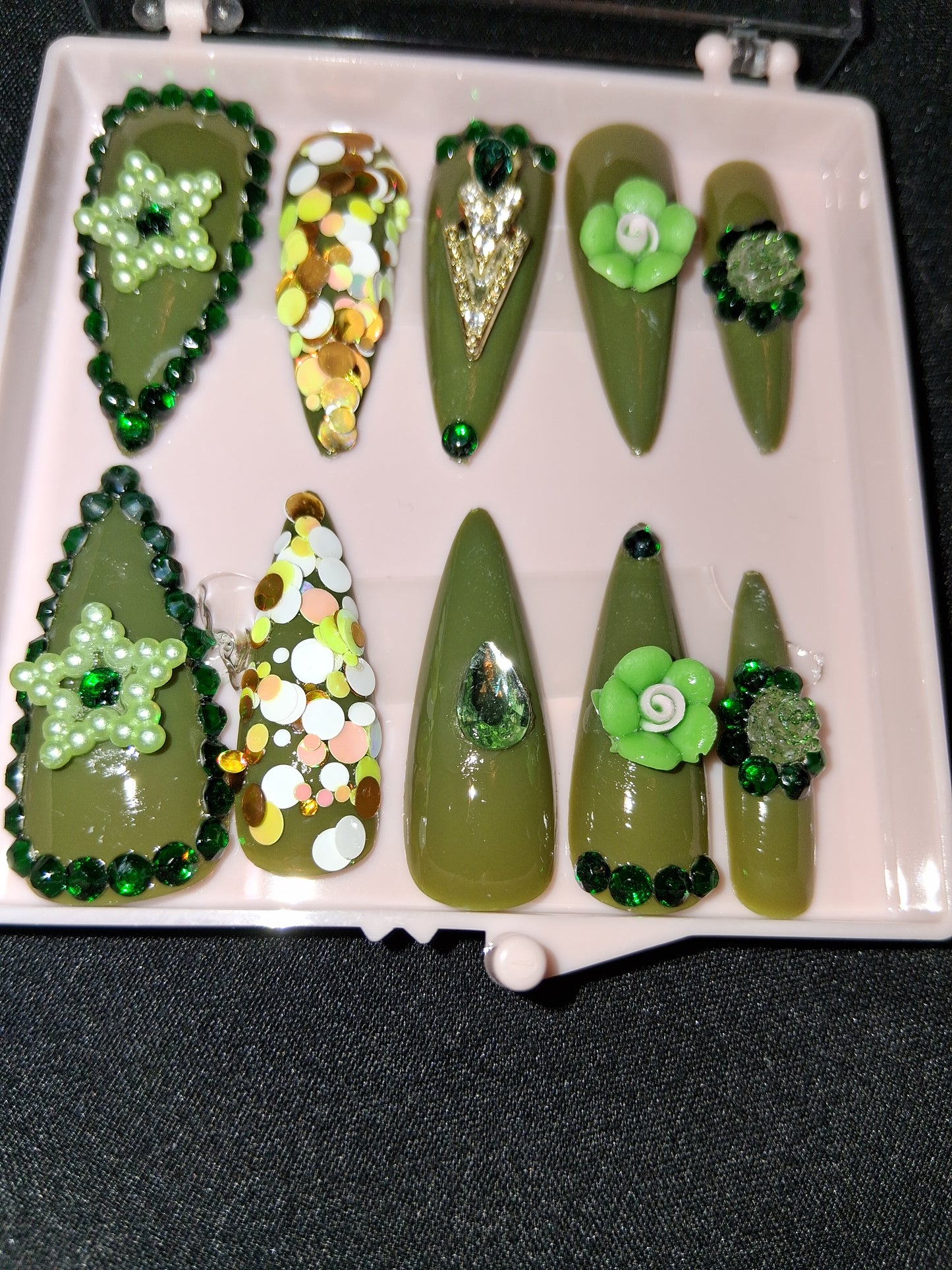 COCOMONEY NAILS CUSTOM ONE OF A KIND PIECES WITH NAIL BAG AND FREE GIFTS