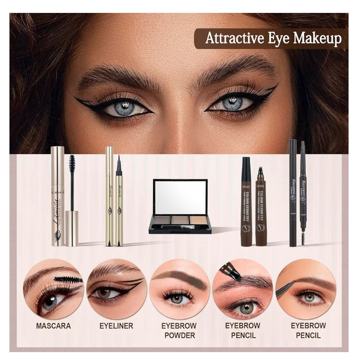 Full All in One Makeup Sets Include Eyeshadow Palette Lipstick Concealer Foundation Mascara Loose Powder Etc