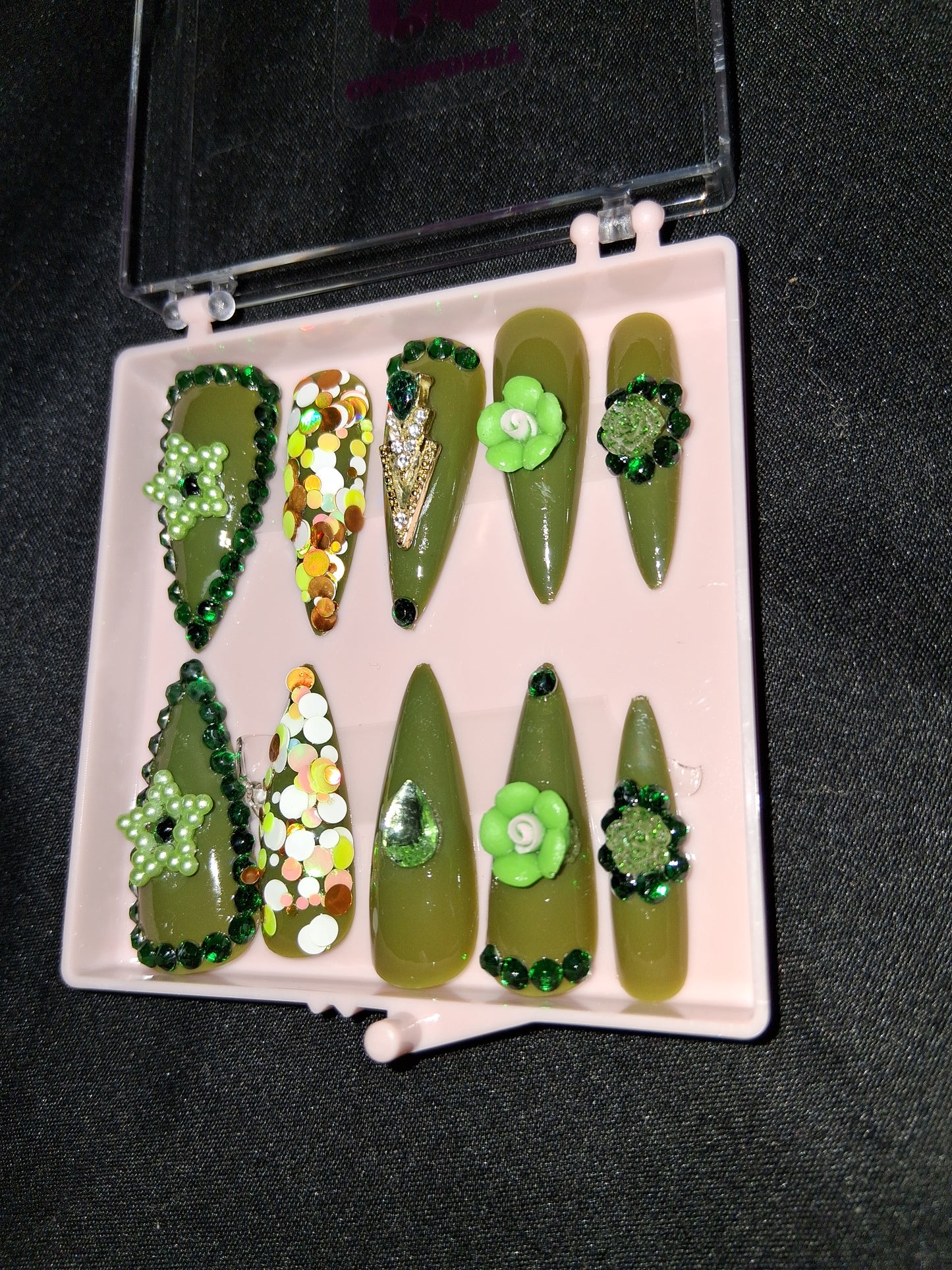 COCOMONEY NAILS CUSTOM ONE OF A KIND PIECES WITH NAIL BAG AND FREE GIFTS