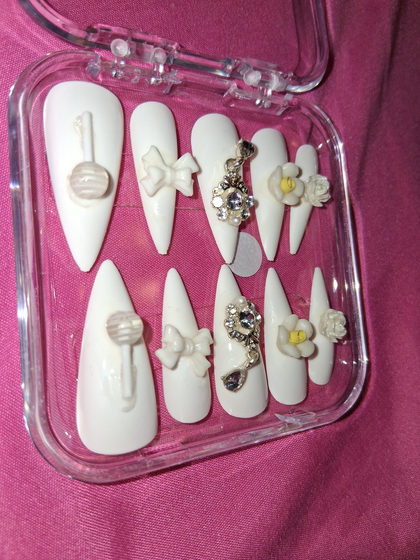 COCOMONEY NAILS CUSTOM 1 OF 1 GLUE ON PRESS ON COMES WITH FREE GIFTS #b87