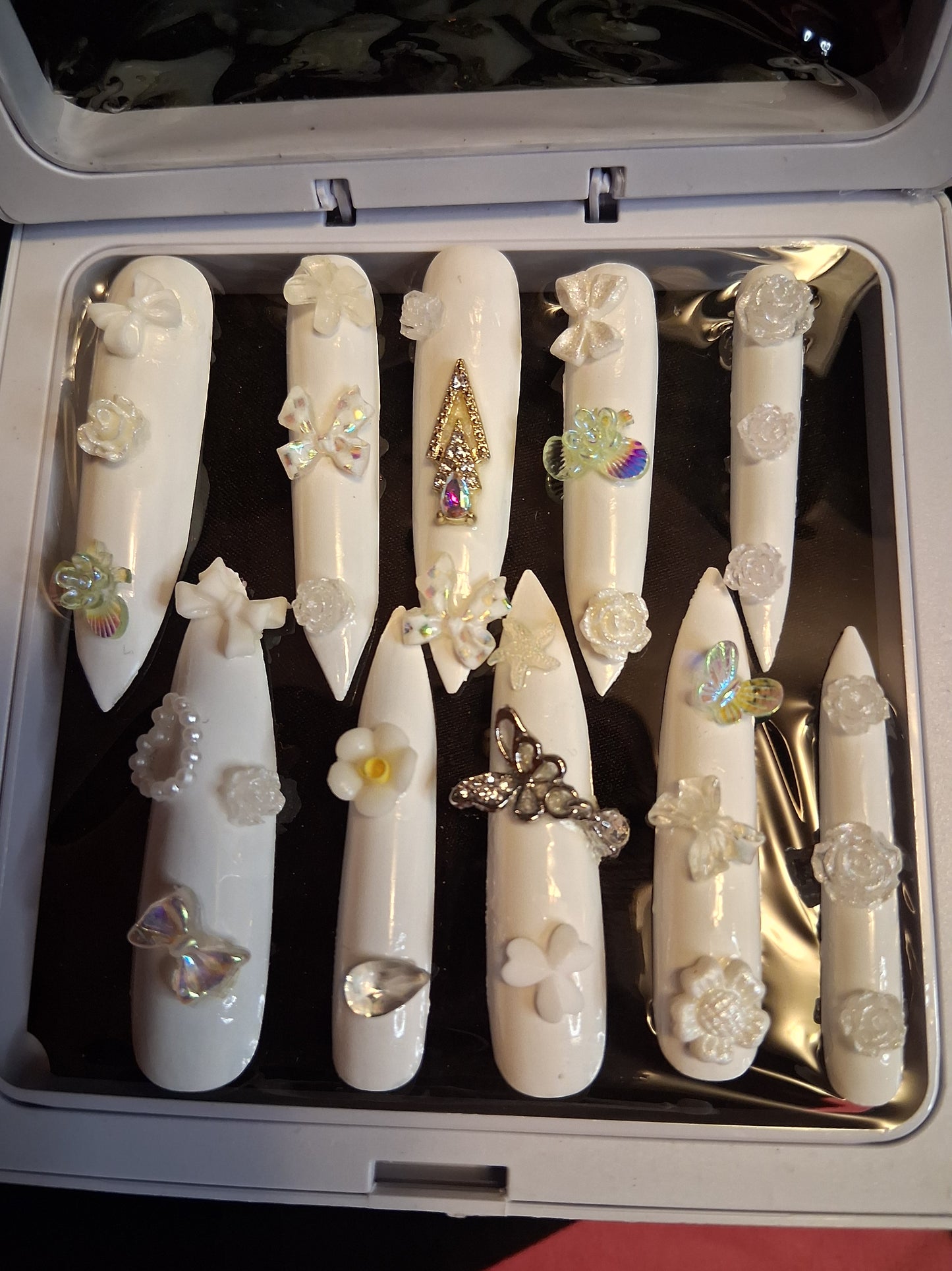 COCOMONEY NAILS CUSTOM 1 OF 1 GLUE ON PRESS ON COMES WITH FREE GIFTS #o81