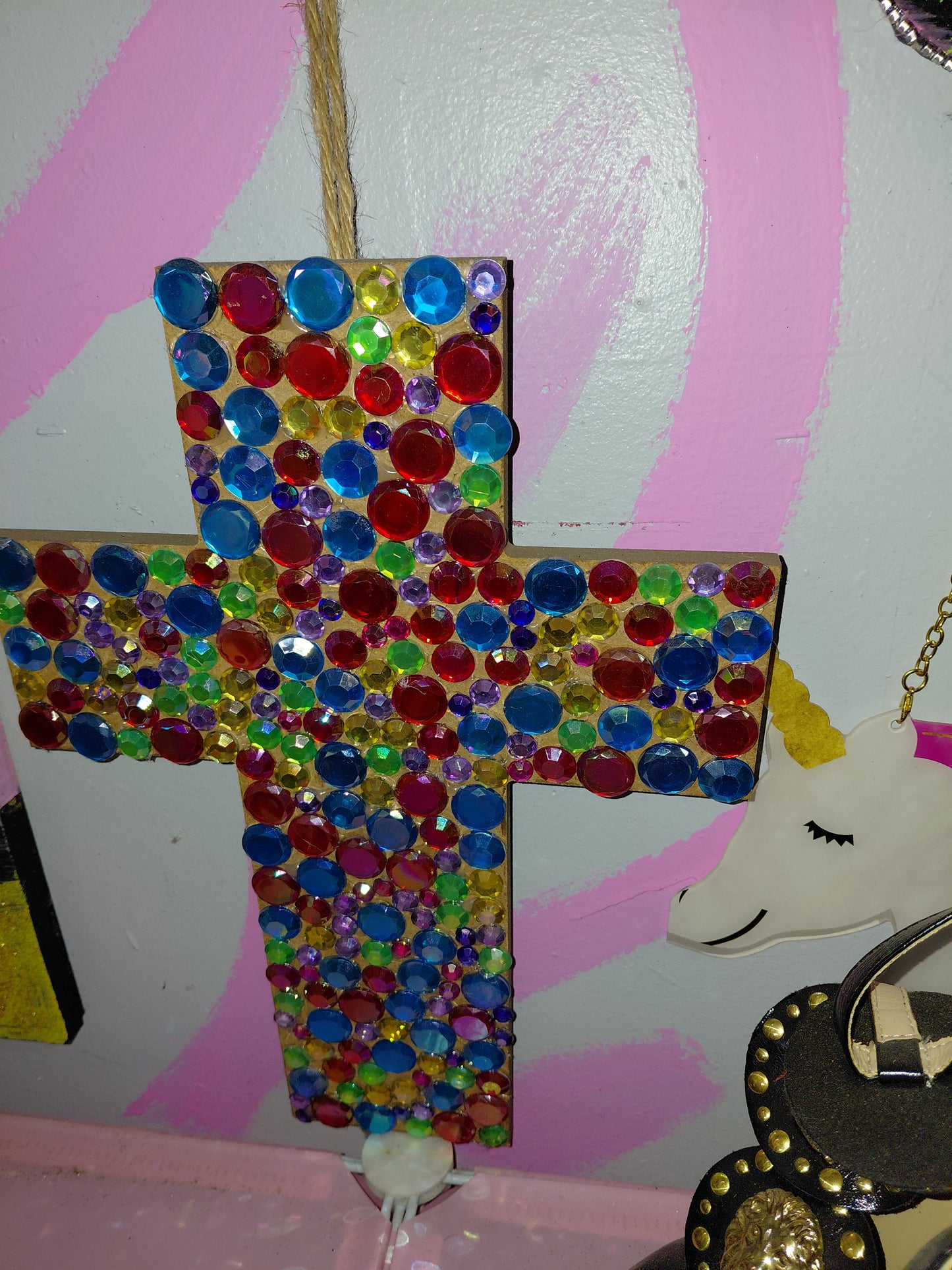 COCOMONEY ART Cross Gem 1 OF 1 CUSTOM PIECE BY COCOMONEY