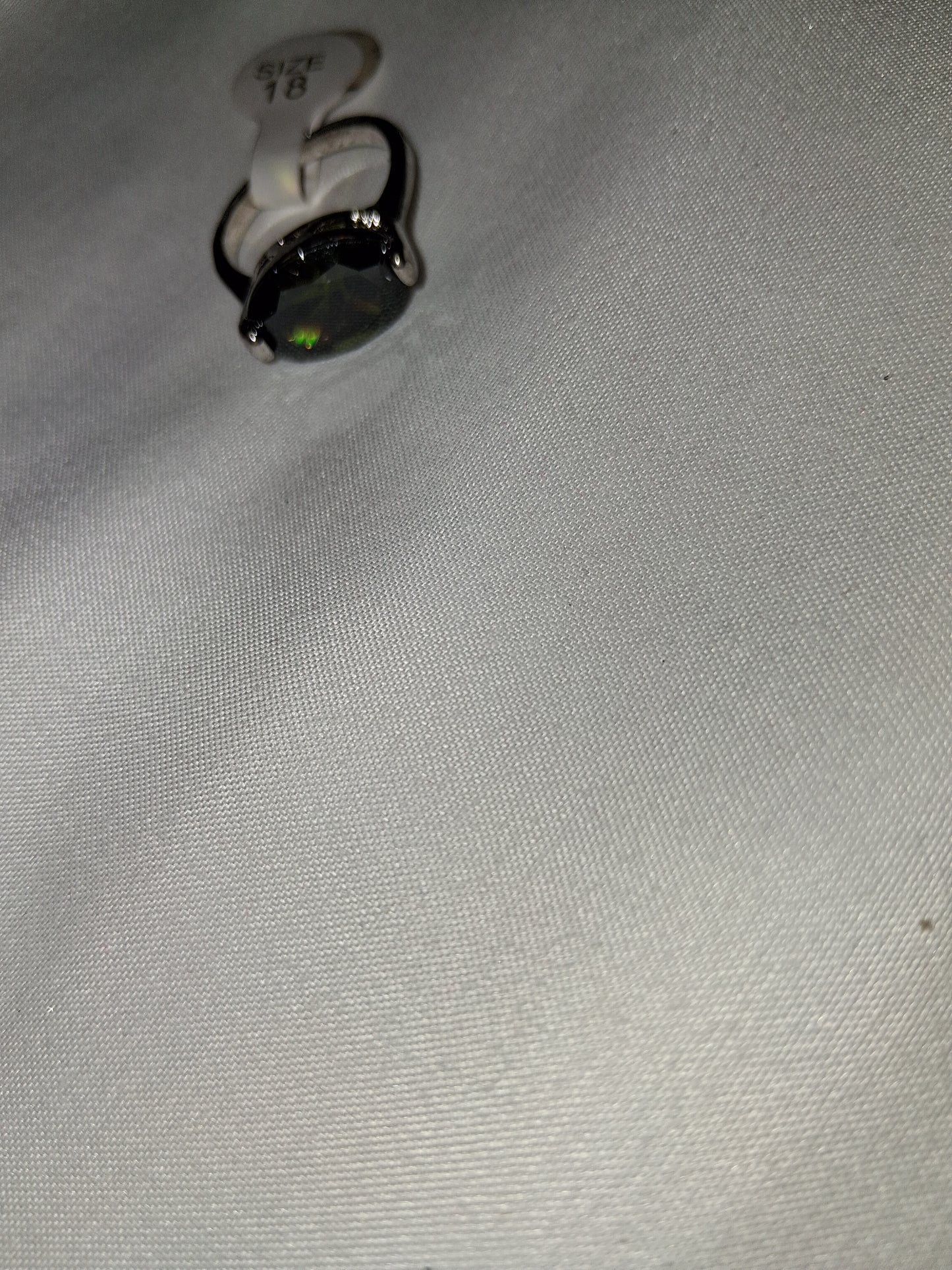 Electro plated silver multicolor ring size 8