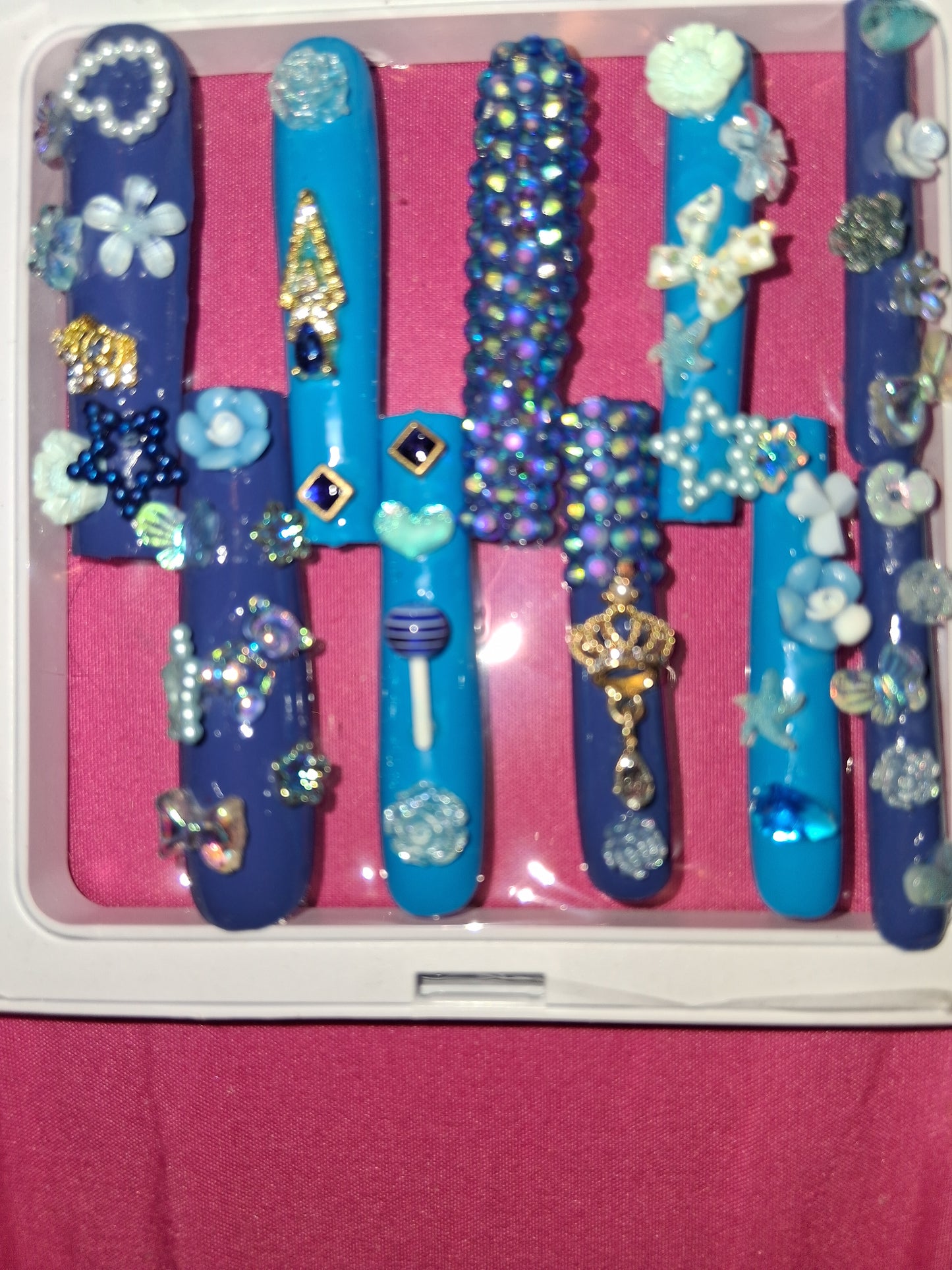 COCOMONEY NAILS CUSTOM 1 OF 1 GLUE ON PRESS ON COMES WITH FREE GIFTS #o4