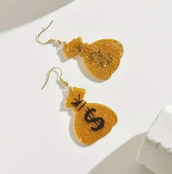 MONEY BAG EARRINGS