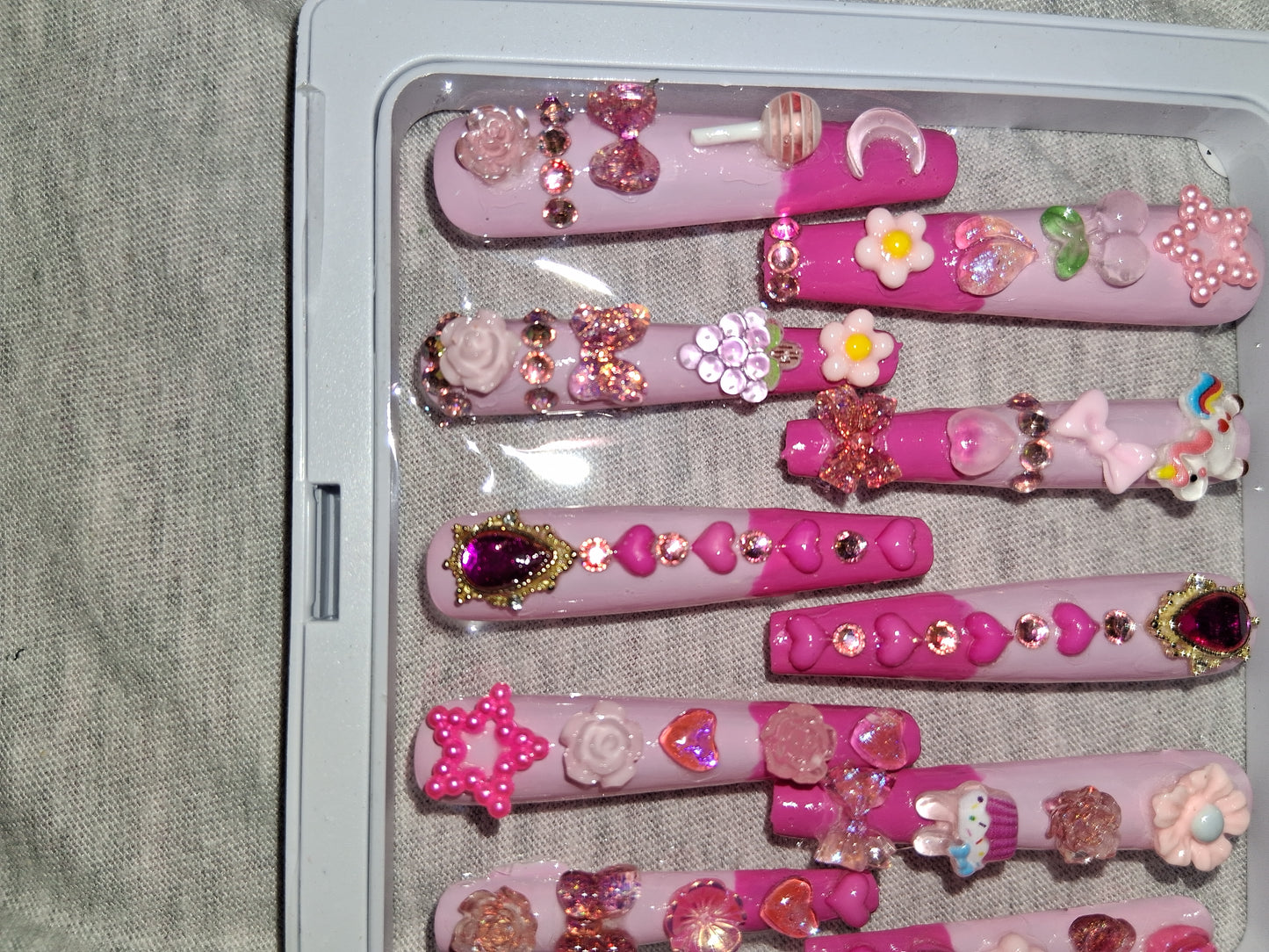 COCOMONEY NAILS CUSTOM 1 OF 1 GLUE ON PRESS ON COMES WITH FREE GIFTS #p60
