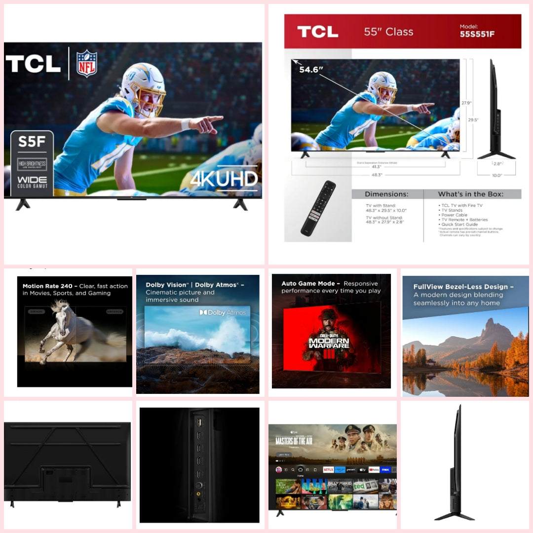 LG 86-Inch or Samsung 65-Inch Class QLED Q7F Series or TCL 55-Inch Class S5 UHD 4K LED