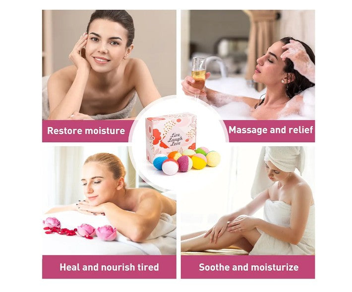 48 Natural & Organic Bath Bombs for Women and Kids, Rich in Essential Oils, Relaxation and Stress Relief, BathBombs Gift Set for Mothers Day, Christmas, Valentines Day & Birthday