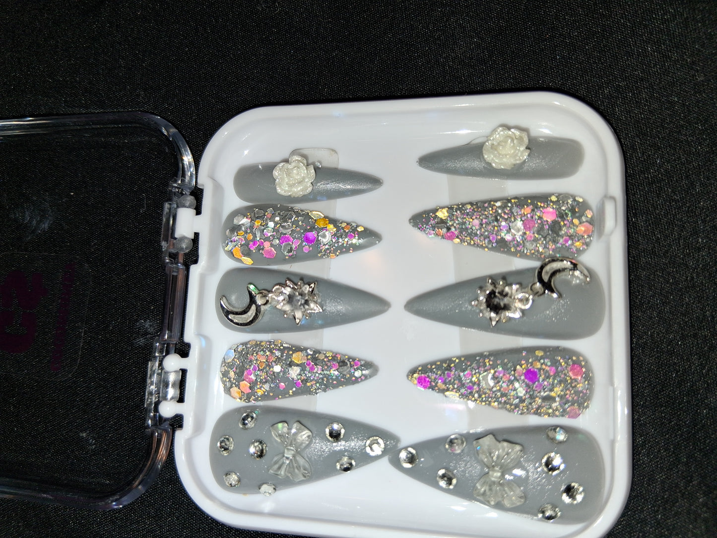 COCOMONEY NAILS CUSTOM ONE OF A KIND PIECES WITH NAIL BAG AND FREE GIFTS ACRYLIC