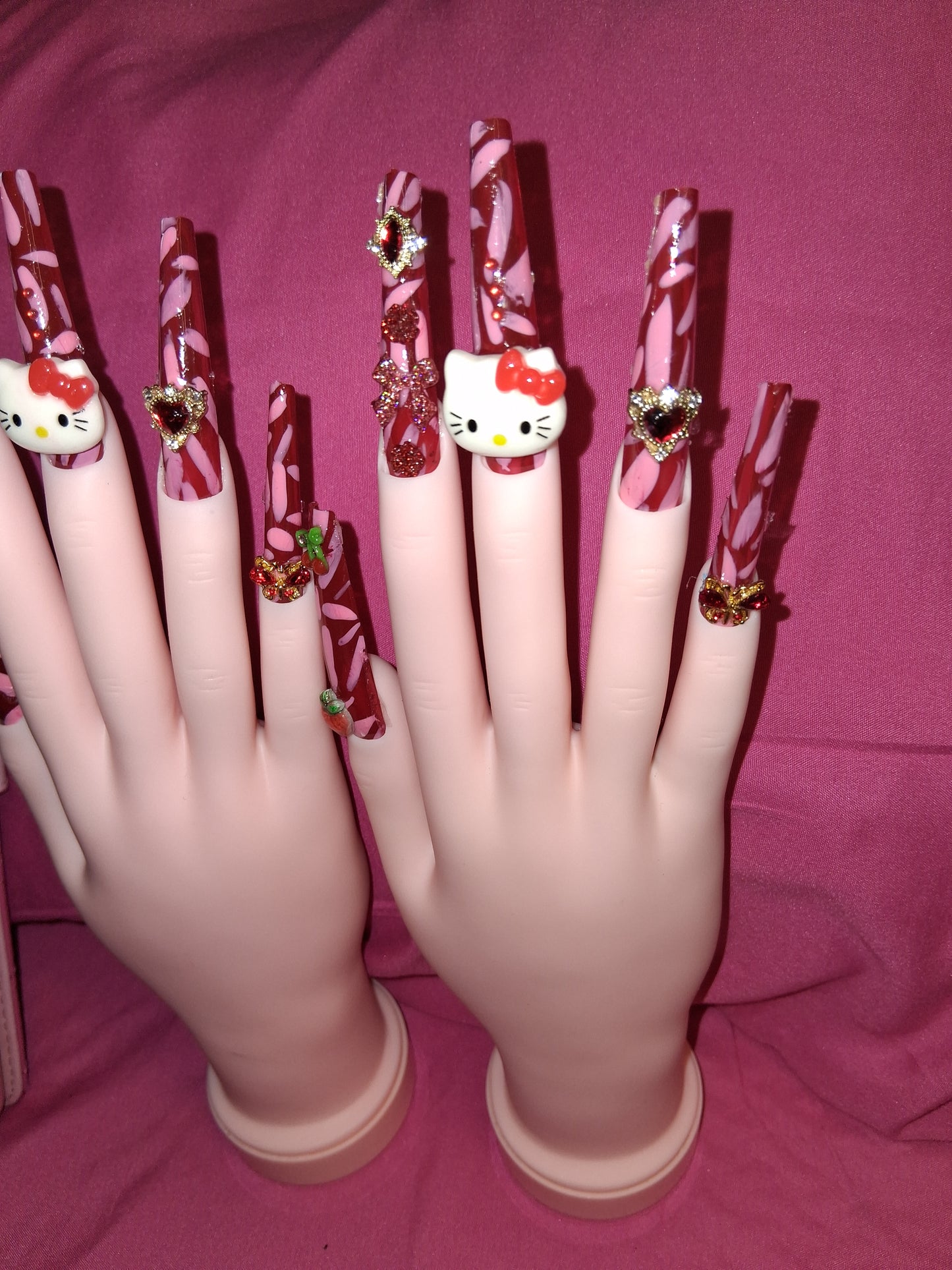 COCOMONEY NAILS CUSTOM 1 OF 1 GLUE ON PRESS ON COMES WITH FREE GIFTS #o24