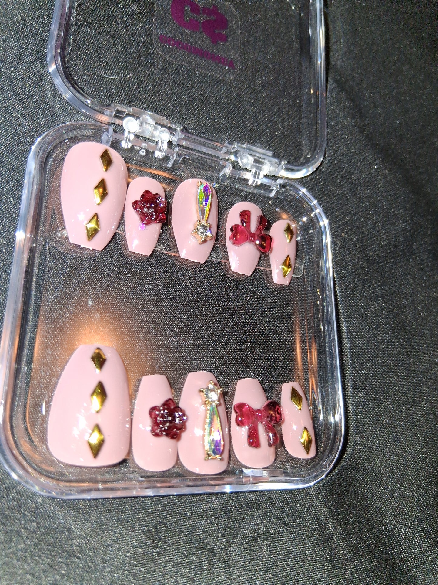COCOMONEY NAILS CUSTOM ONE OF A KIND PIECES WITH NAIL BAG AND FREE GIFTS