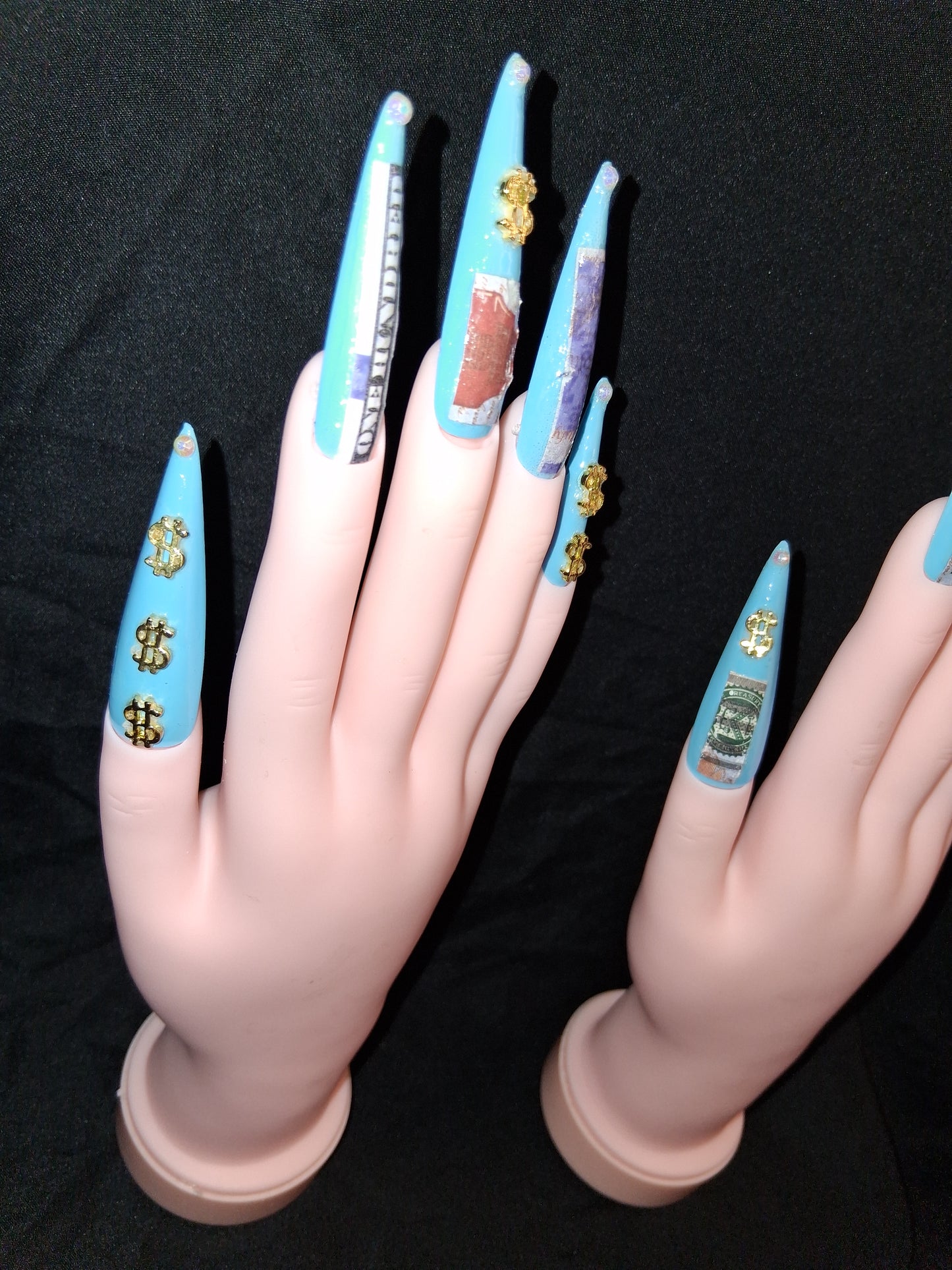 COCOMONEY NAILS CUSTOM 1 OF 1 GLUE ON PRESS ON COMES WITH FREE GIFTS #o63