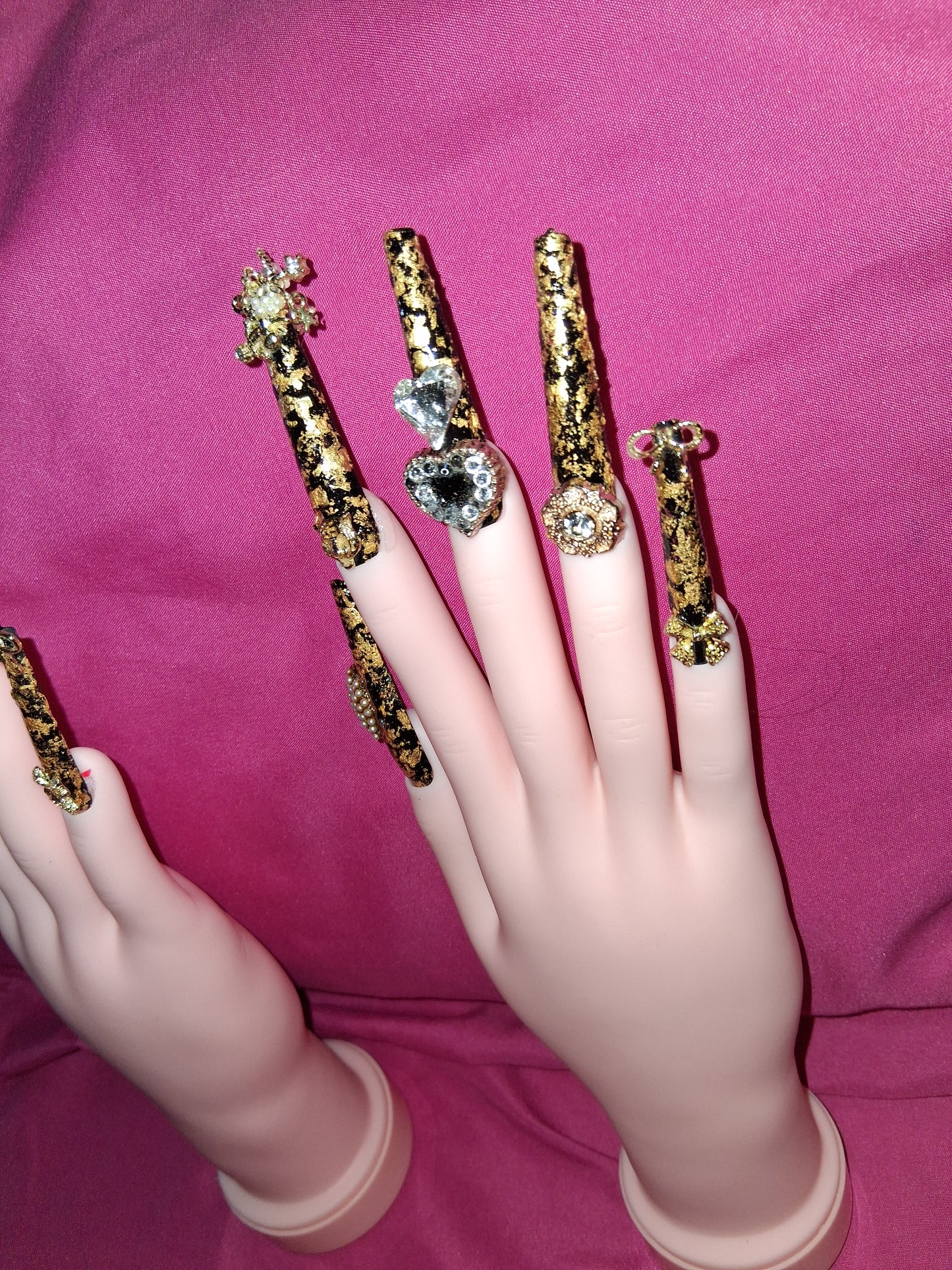 COCOMONEY NAILS CUSTOM 1 OF 1 GLUE ON PRESS ON COMES WITH FREE GIFTS #o38