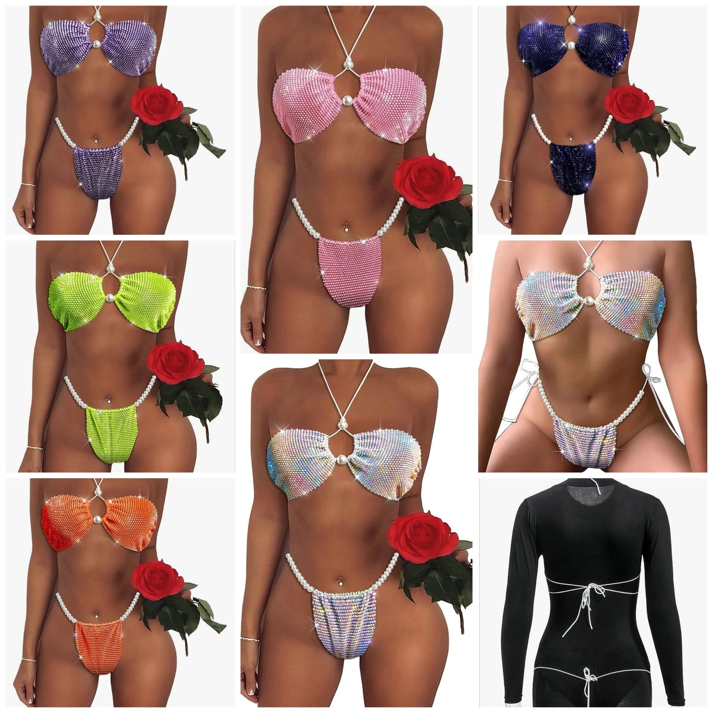 COCOMONEY BATHING SUIT one size s/m WITH FREE BAG AND GIFTS polyester 1 set 2 pieces