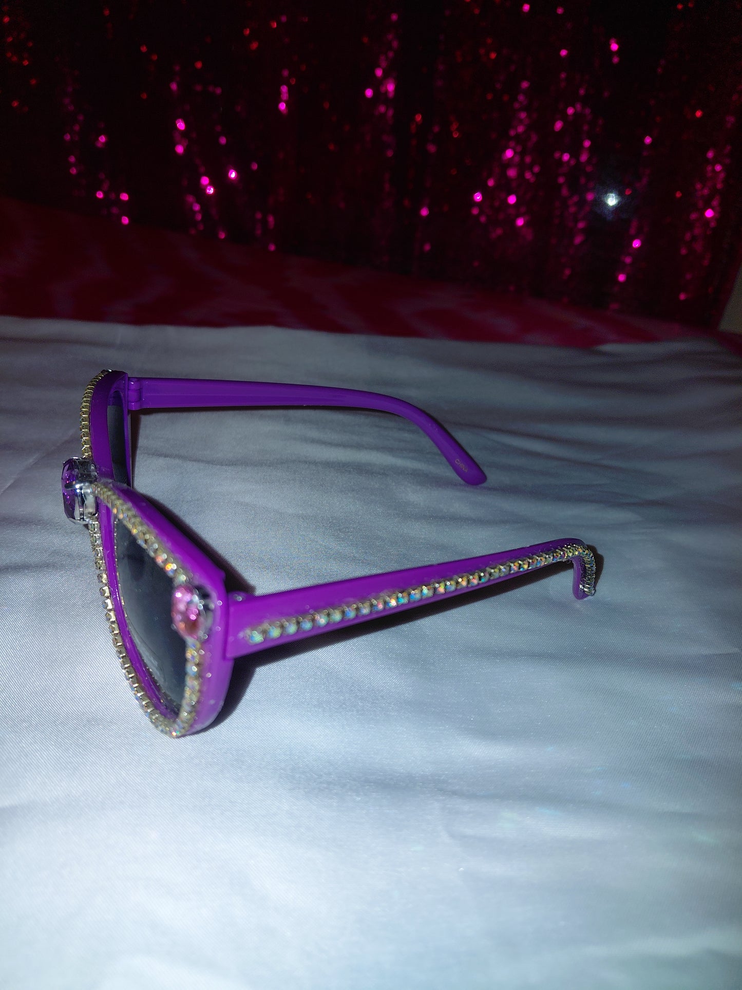 Cocomoney Glasses custom 1 of 1 pair sunglasses gemstones plastic materials uv COCOMONEY.STORE