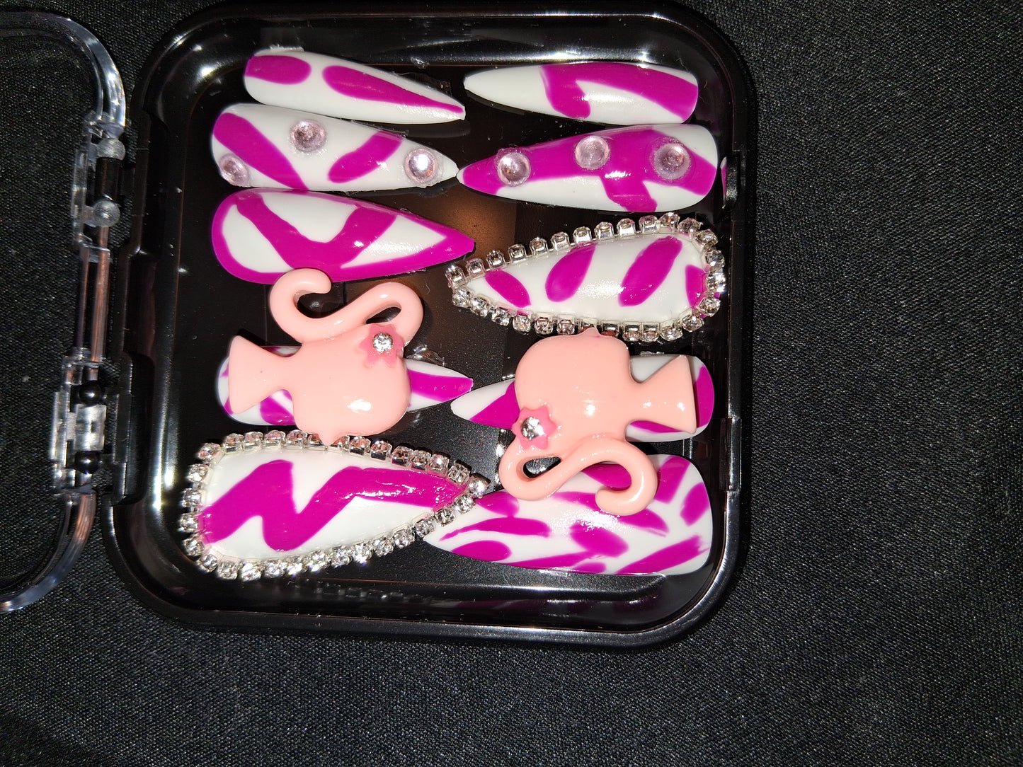 COCOMONEY NAILS CUSTOM ONE OF A KIND PIECES WITH NAIL BAG AND FREE GIFTS ACRYLIC
