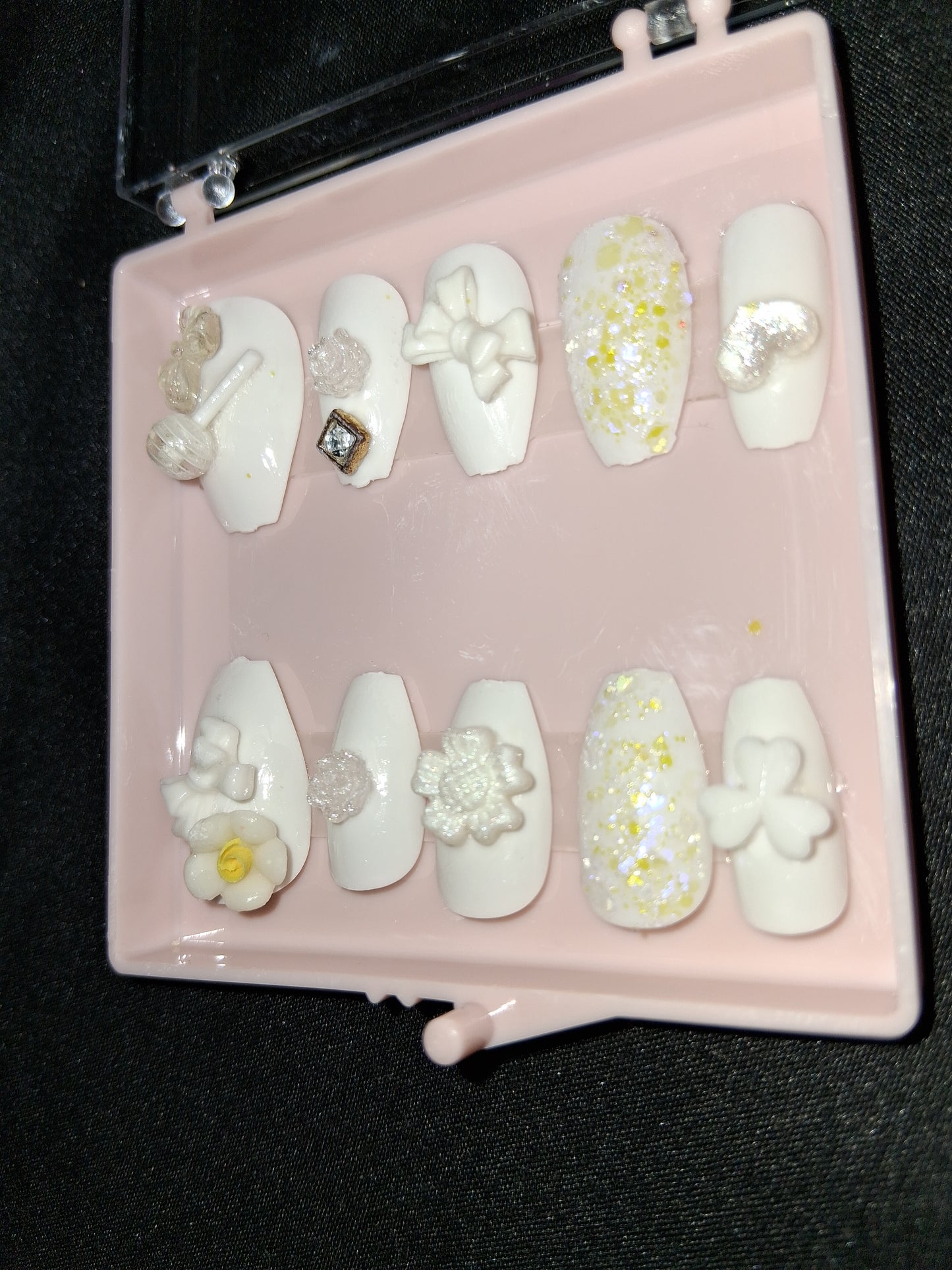 COCOMONEY NAILS CUSTOM ONE OF A KIND PIECES WITH NAIL BAG AND FREE GIFTS