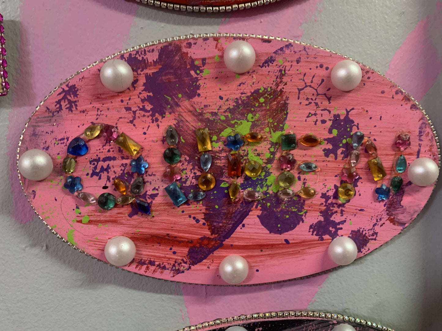 COCOMONEY ART BLING QUEEN WOOD 1 OF 1 CUSTOM PIECE BY COCOMONEY