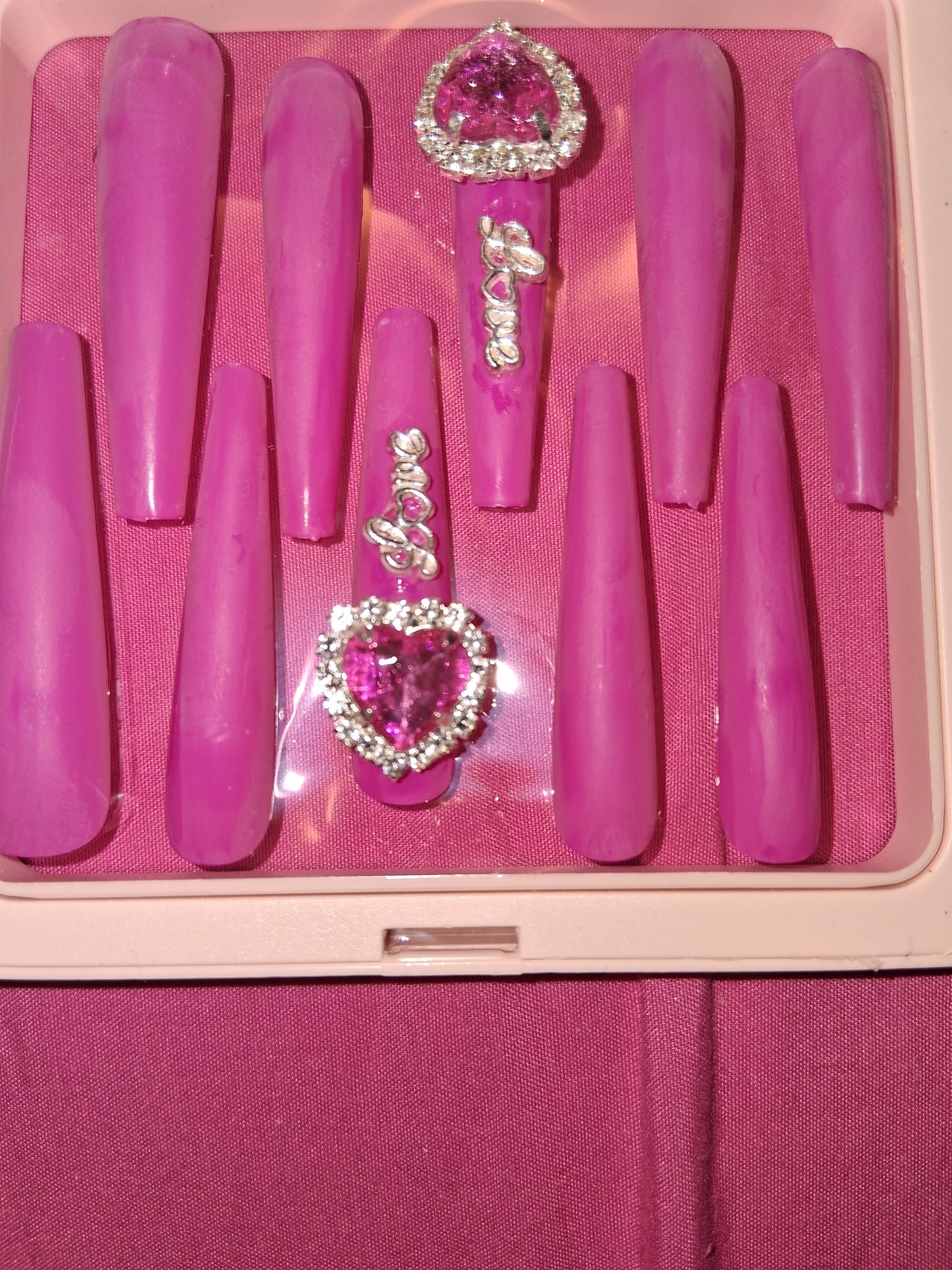 COCOMONEY NAILS CUSTOM 1 OF 1 GLUE ON PRESS ON COMES WITH FREE GIFTS #o21