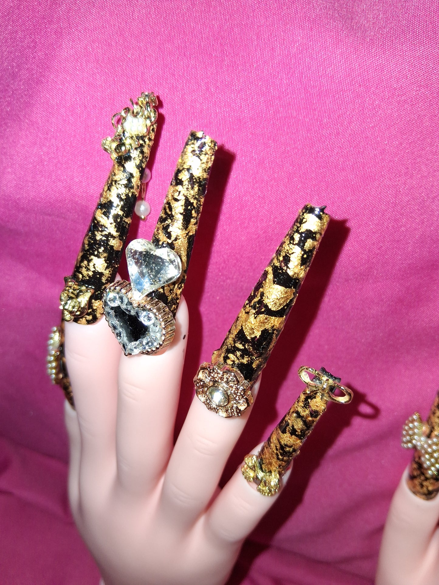 COCOMONEY NAILS CUSTOM 1 OF 1 GLUE ON PRESS ON COMES WITH FREE GIFTS #o38