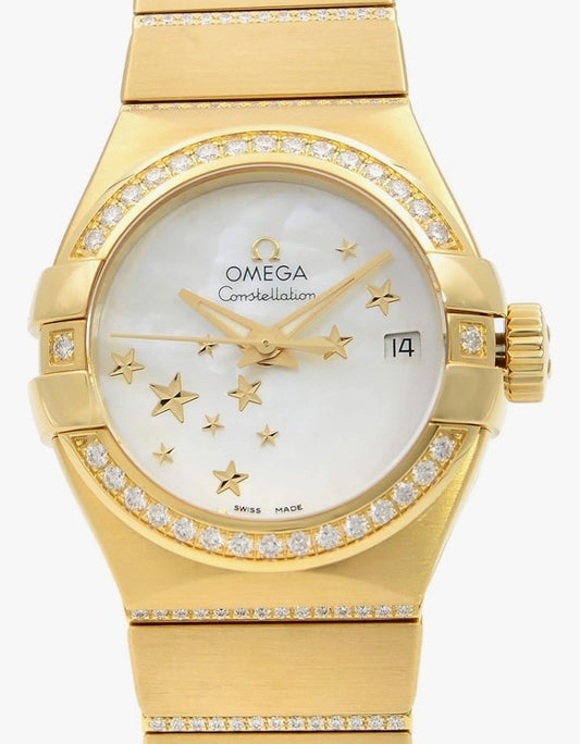 Omega
Omega Constellation Solid 18k Yellow Gold Diamond Women's Watch 123.55.27.20.05.002