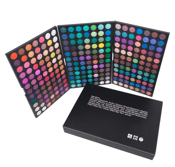 Professional 252 Colors Highlight Eyeshadow Palette Makeup Contouring Kit - Highly Pigmented Nudes Warm Natural Matte Shimmer Cosmetic Eye Shadows Pallet Powder Palette