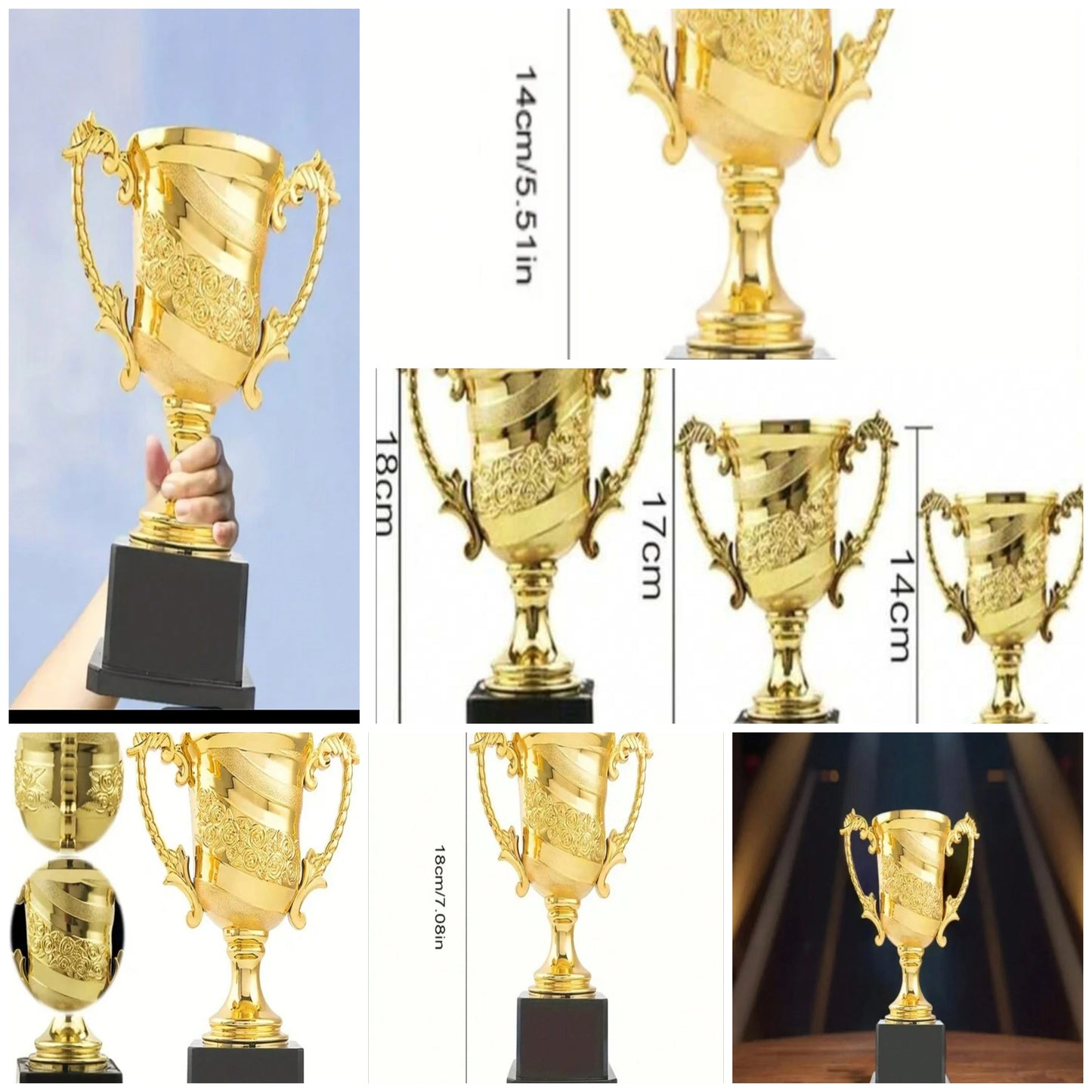 1pc Gold Trophy - Perfect For Sporting Events, Outdoor Events And Party Souvenirs party abs