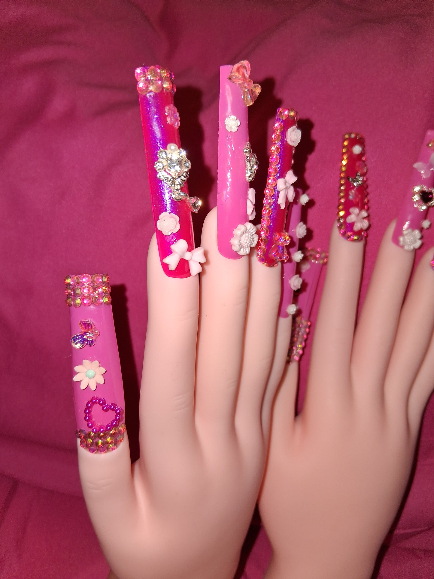 COCOMONEY NAILS CUSTOM 1 OF 1 GLUE ON PRESS ON COMES WITH FREE GIFTS #o66