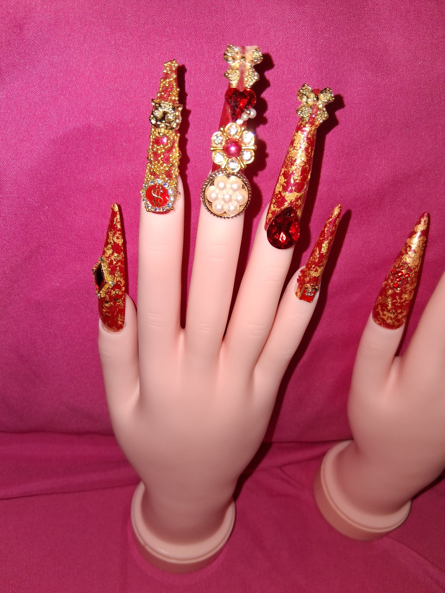 COCOMONEY NAILS CUSTOM 1 OF 1 GLUE ON PRESS ON COMES WITH FREE GIFTS #o11