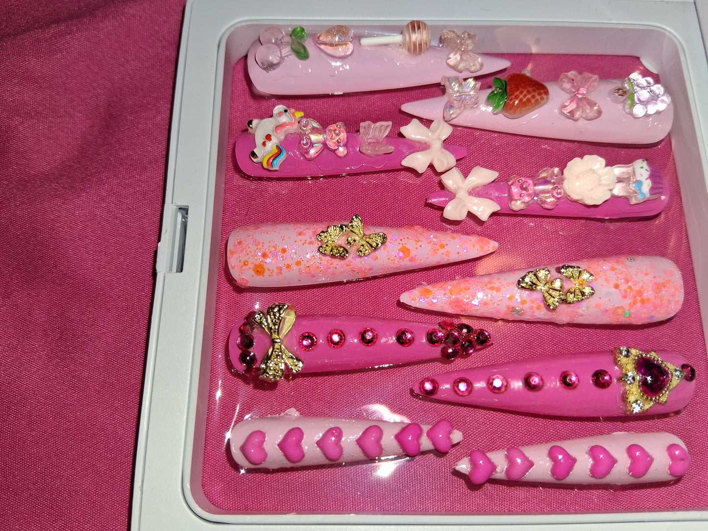 COCOMONEY NAILS CUSTOM 1 OF 1 GLUE ON PRESS ON COMES WITH FREE GIFTS #p7
