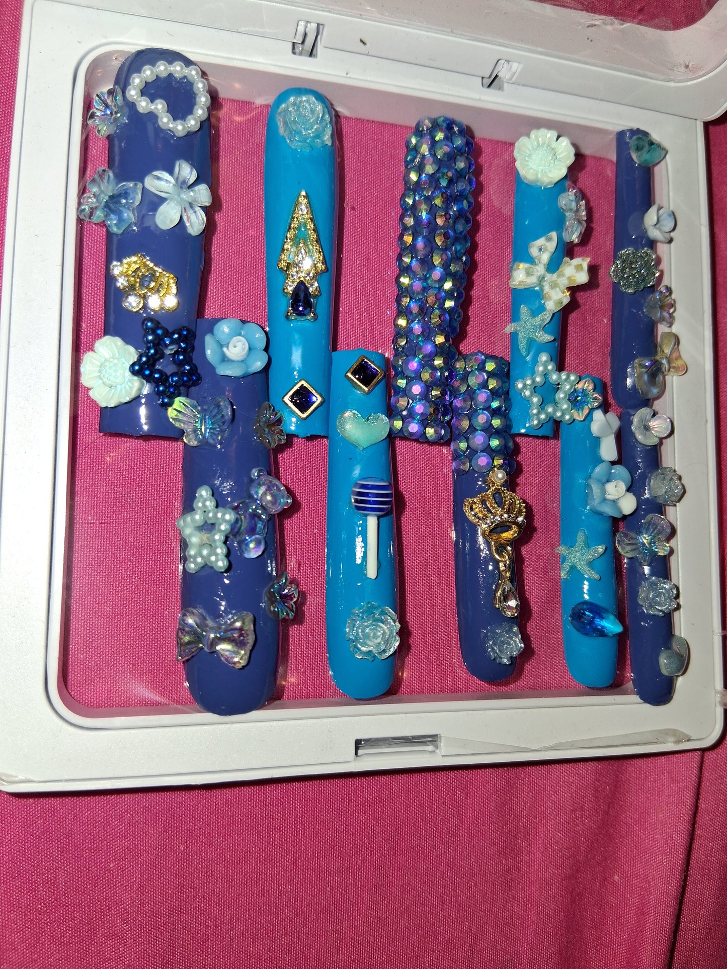 COCOMONEY NAILS CUSTOM 1 OF 1 GLUE ON PRESS ON COMES WITH FREE GIFTS #o4