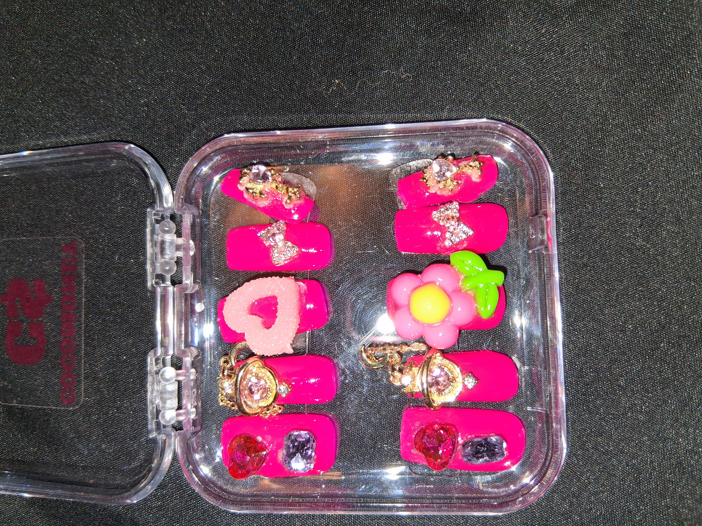 COCOMONEY NAILS CUSTOM ONE OF A KIND PIECES WITH NAIL BAG AND FREE GIFTS