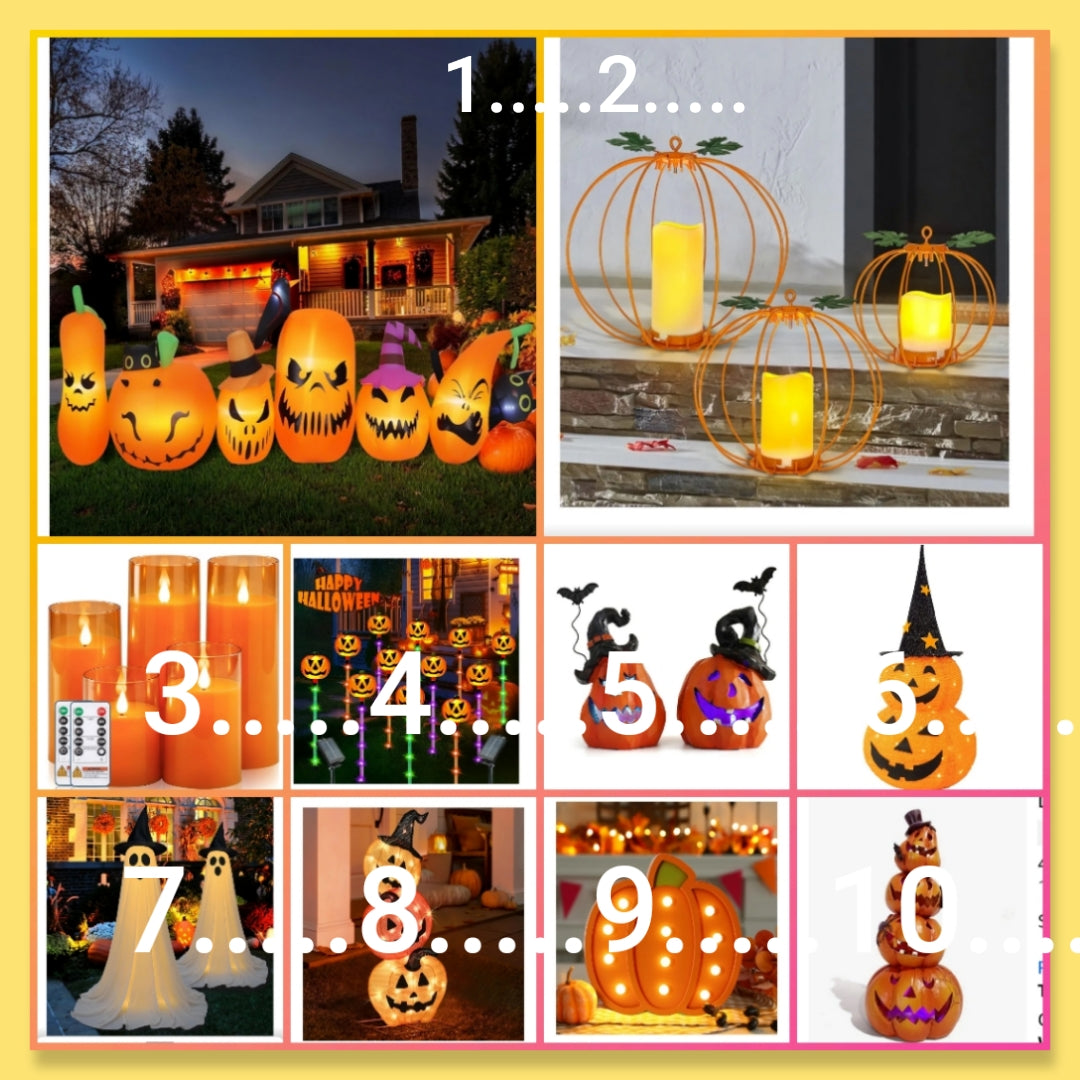 Halloween decor choose number by the item you want as shown in picture