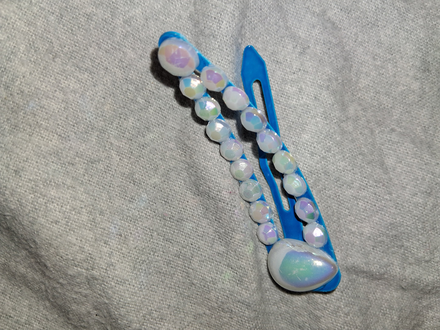 COCOMONEY HAIR CLIP 3INCH CUSTOM 1 OF A KIND PIECE with gemstones