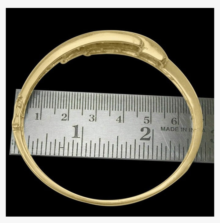 COCOMONEY 3.60 Carat (ctw) Round Cut White Diamond Triple Row Cluster Bangle Bracelet In 10K Or 14k Solid Gold Gift For Women Her (H-I Color, I1-I2 Clarity)