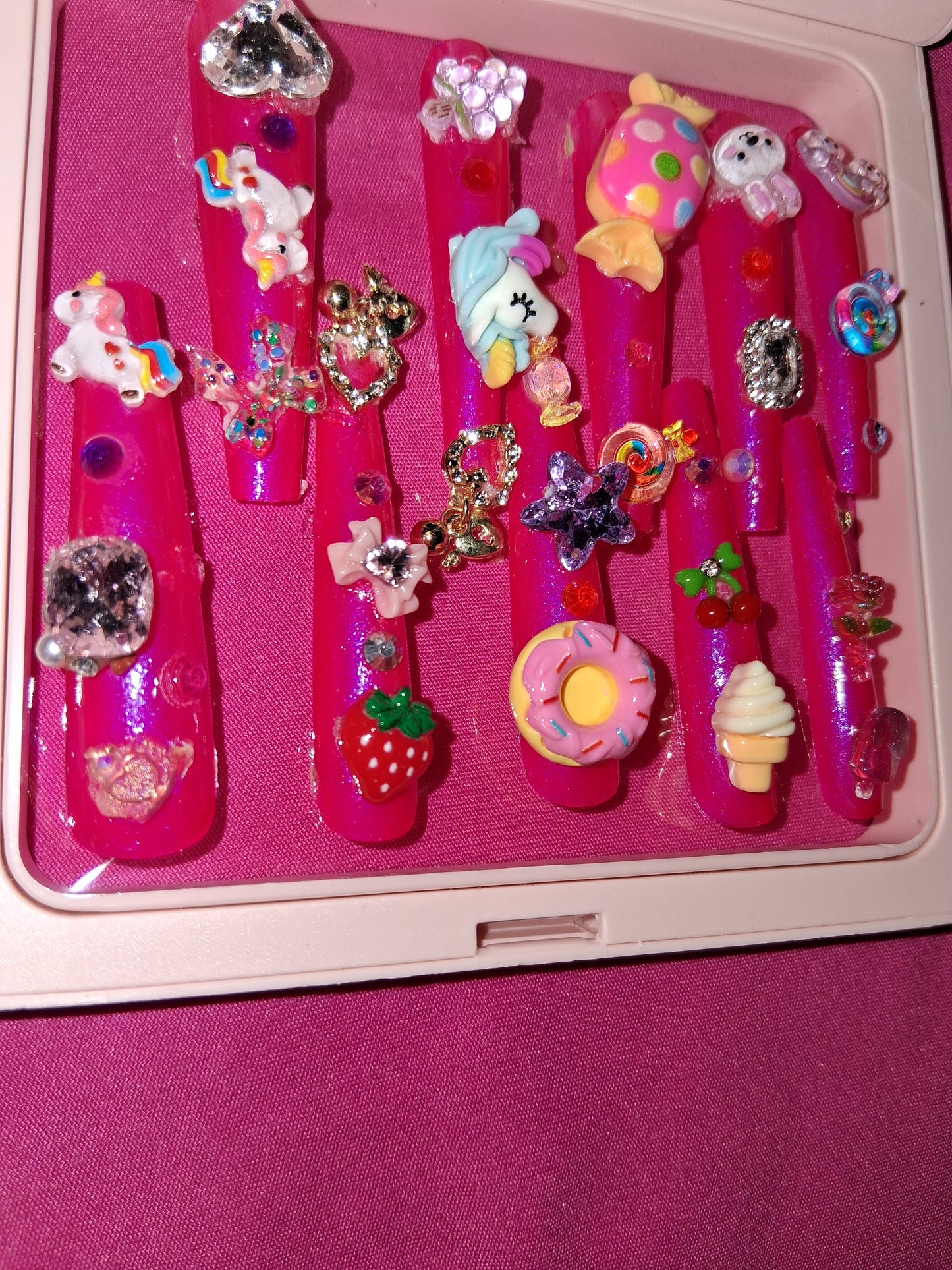 COCOMONEY NAILS CUSTOM 1 OF 1 GLUE ON PRESS ON COMES WITH FREE GIFTS #p27