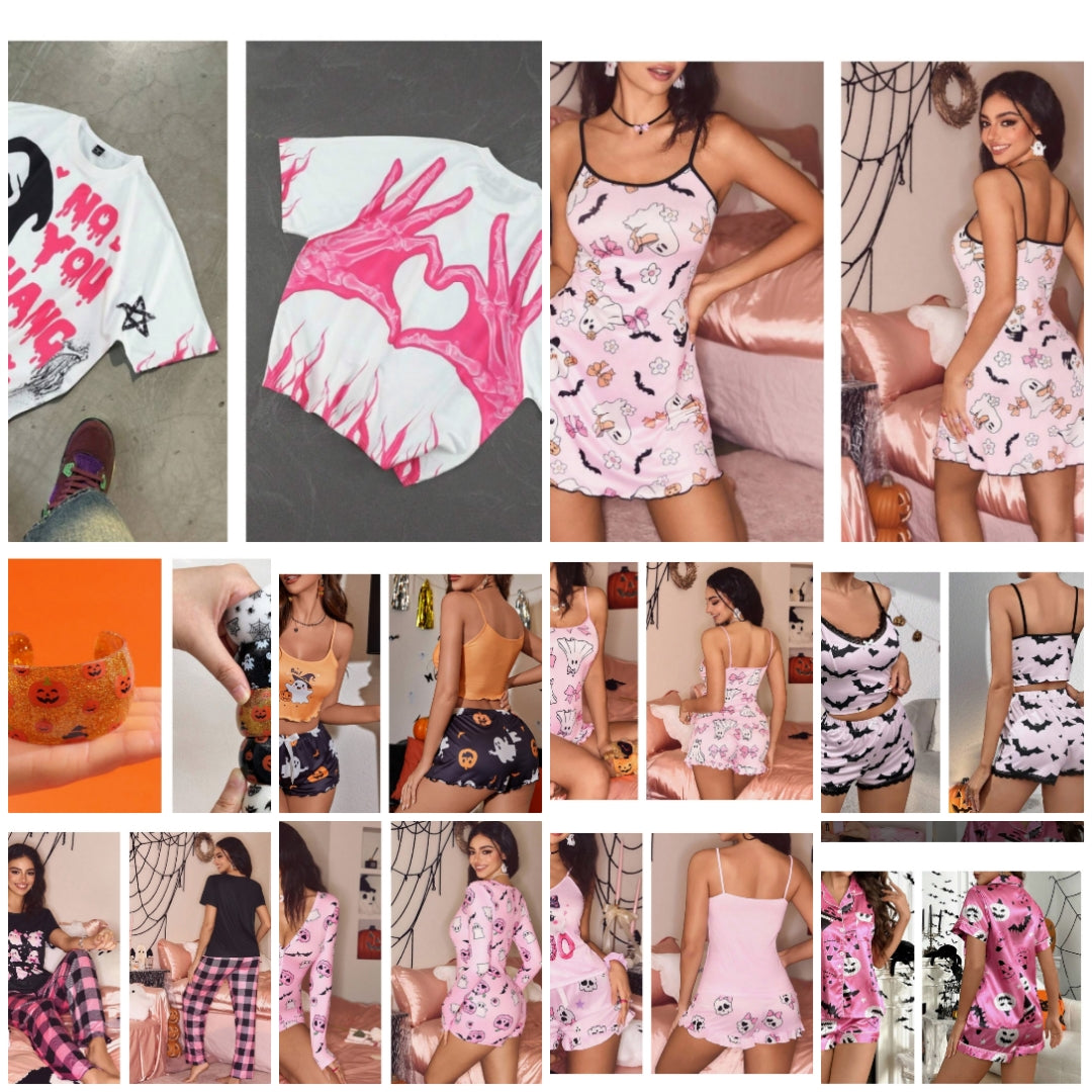 Halloween pajamas 2 piece set or bracelet set or shirt