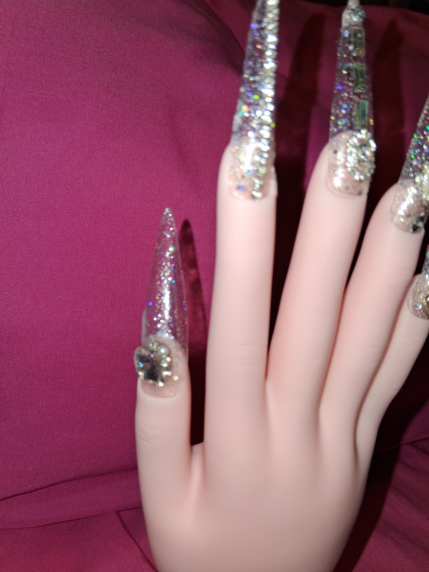 COCOMONEY NAILS CUSTOM 1 OF 1 GLUE ON PRESS ON COMES WITH FREE GIFTS #o70