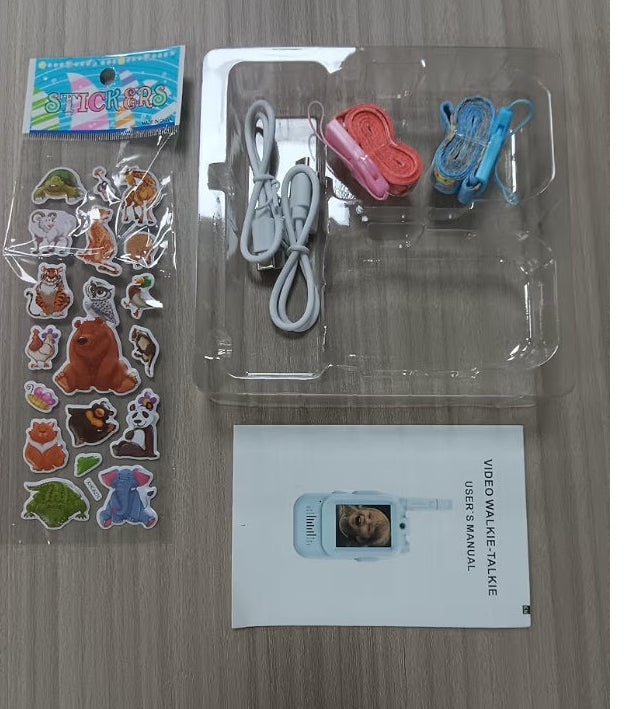 2pk.Kids Walkie Talkies with Video – Screen Display Toy Radios with Voice Effects, One-on-One Pairing, Long Range – Birthday Toys Gifts for Boys & Girls Ages 3 and up