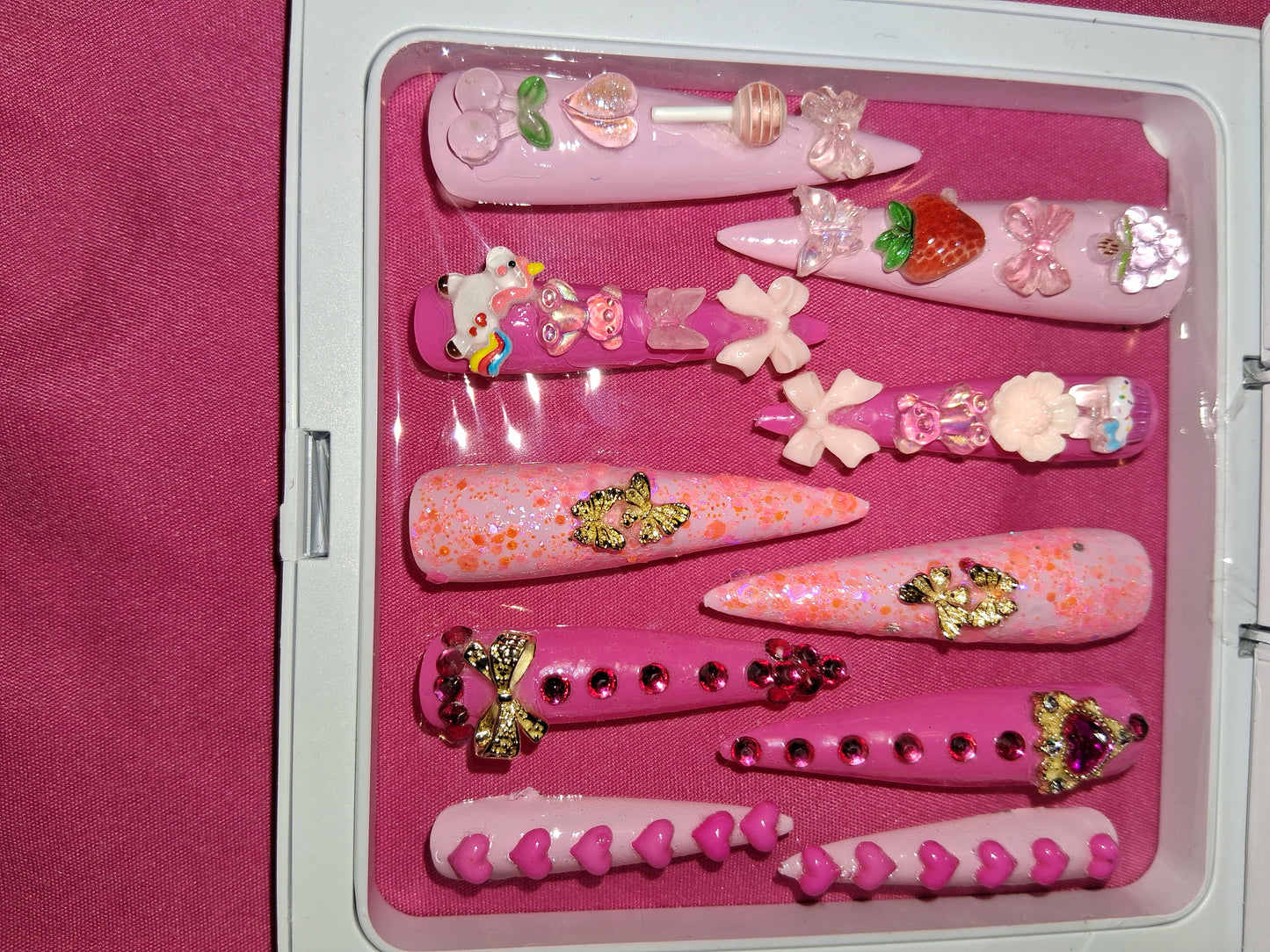 COCOMONEY NAILS CUSTOM 1 OF 1 GLUE ON PRESS ON COMES WITH FREE GIFTS #p7